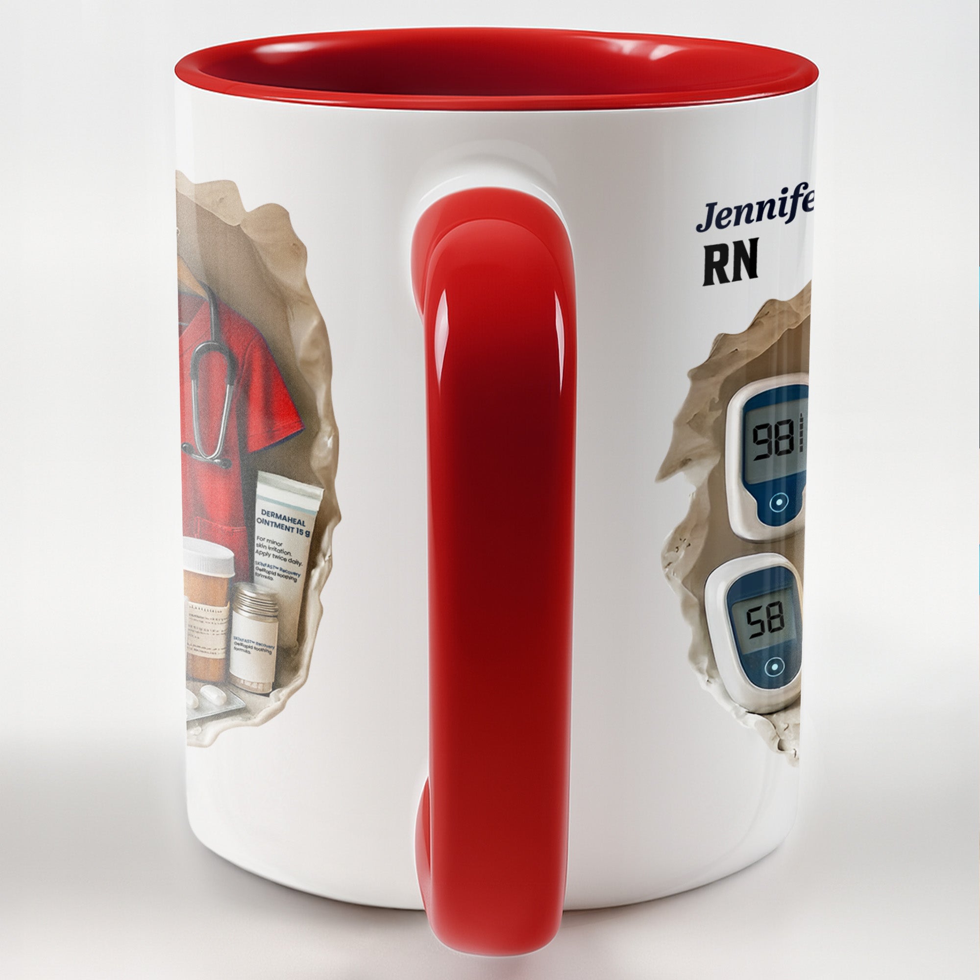 Personalized Medical Instruments Accent Mug Gifts For A Special Nurse - Image 6