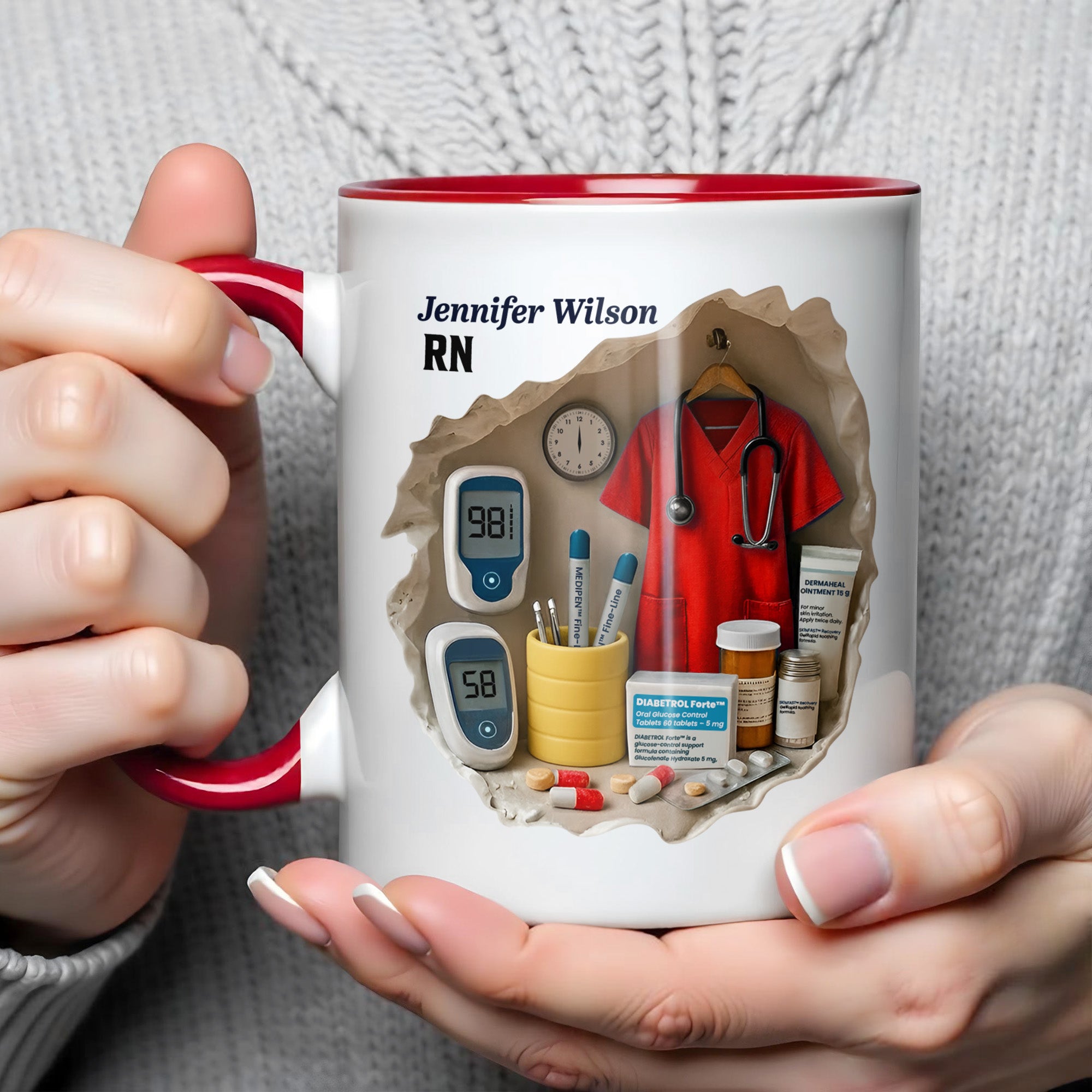 Personalized Medical Instruments Accent Mug Gifts For A Special Nurse - Image 5