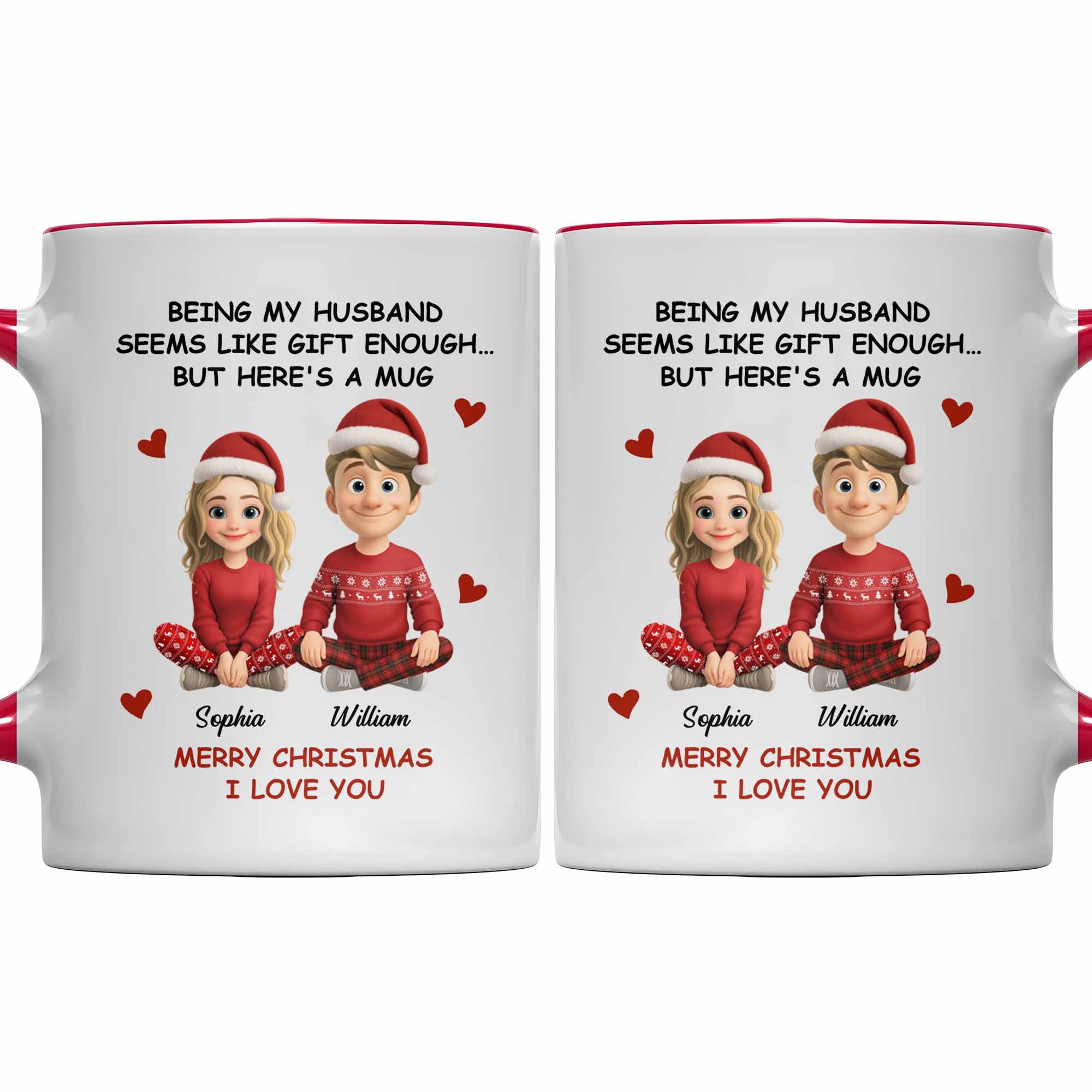 Personalized Merry Christmas I Love You Accent Mug Cute Couple Christmas Gifts - Image 4