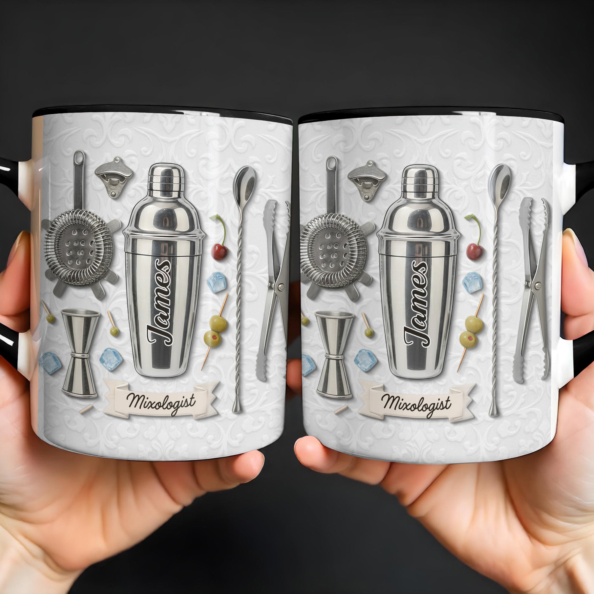 Personalized Mixologist Essential Bar Tools Design Accent Mug Gifts For Bartender - Image 6