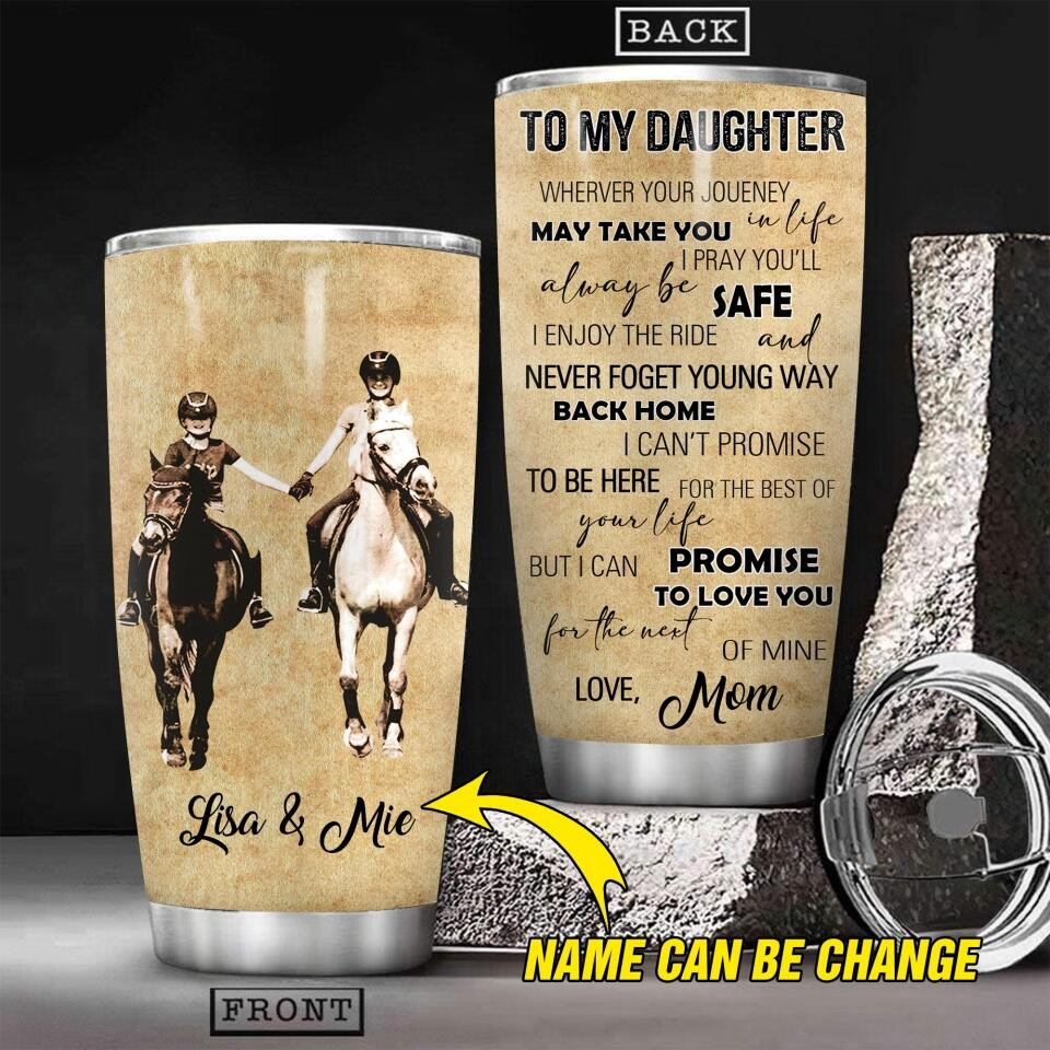Personalized Mom And Daughter Love Horse Tumbler Great Mother'S Day Gifts For Mom - Image 2