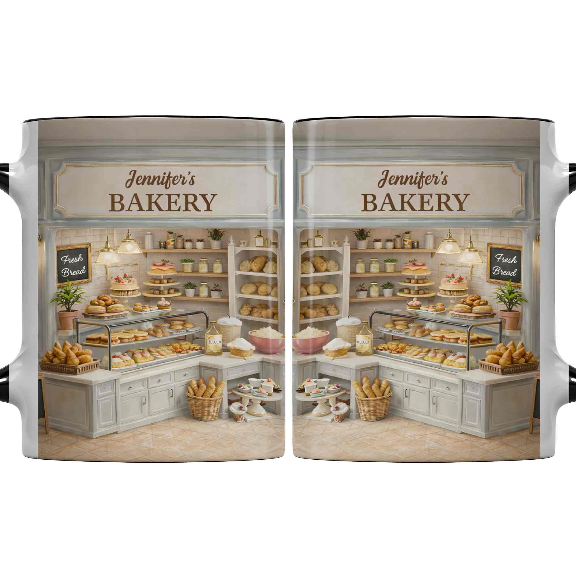 Personalized My Bakery Fresh Bread Bakery Accent Mug Gifts Ideas For Bakers - Image 7