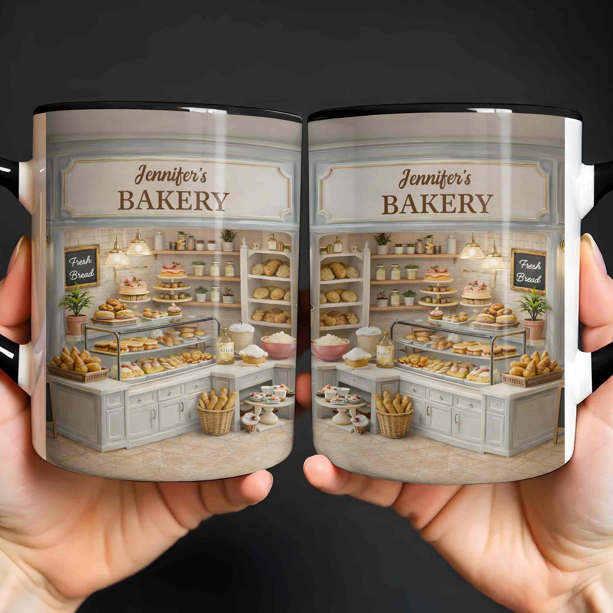 Personalized My Bakery Fresh Bread Bakery Accent Mug Gifts Ideas For Bakers - Image 6