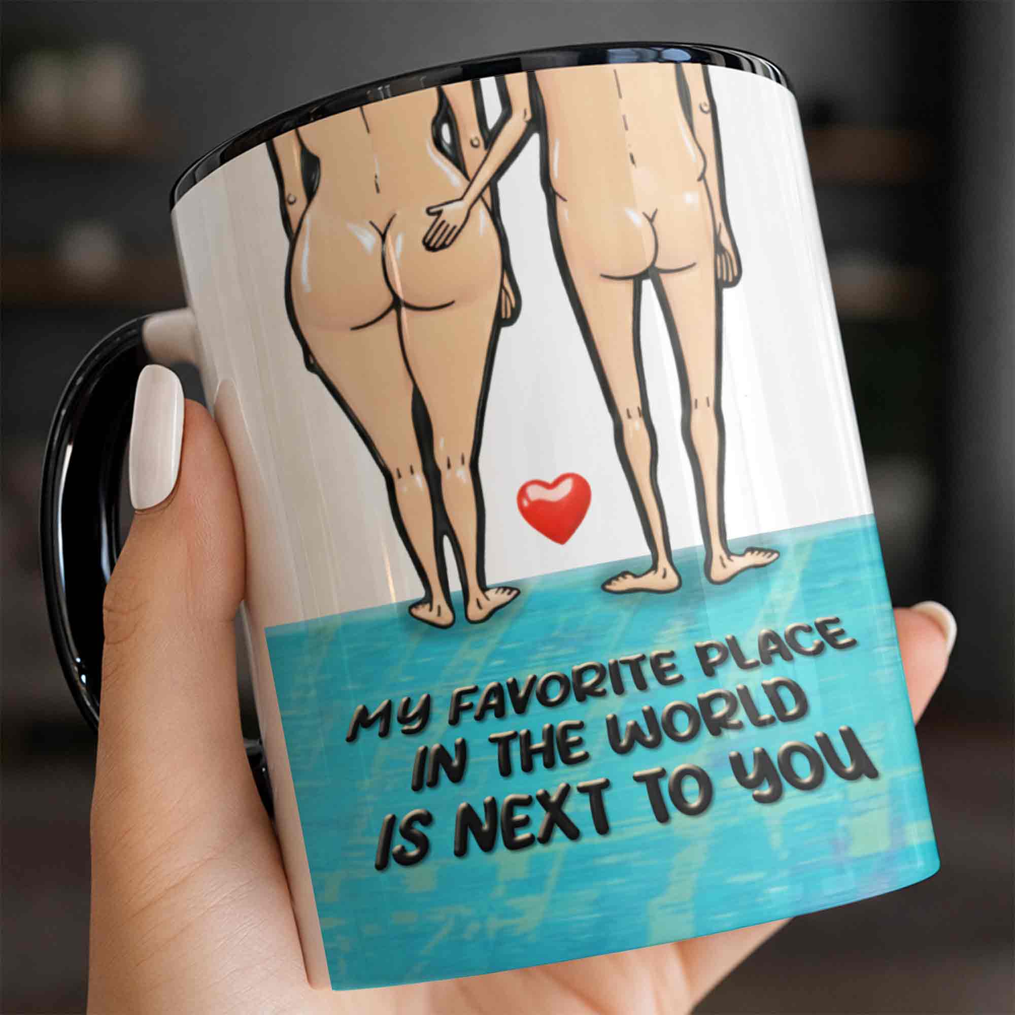 Personalized My Favorite Place In The World Is Next To You Accent Mug Best Couple Gifts - Image 7