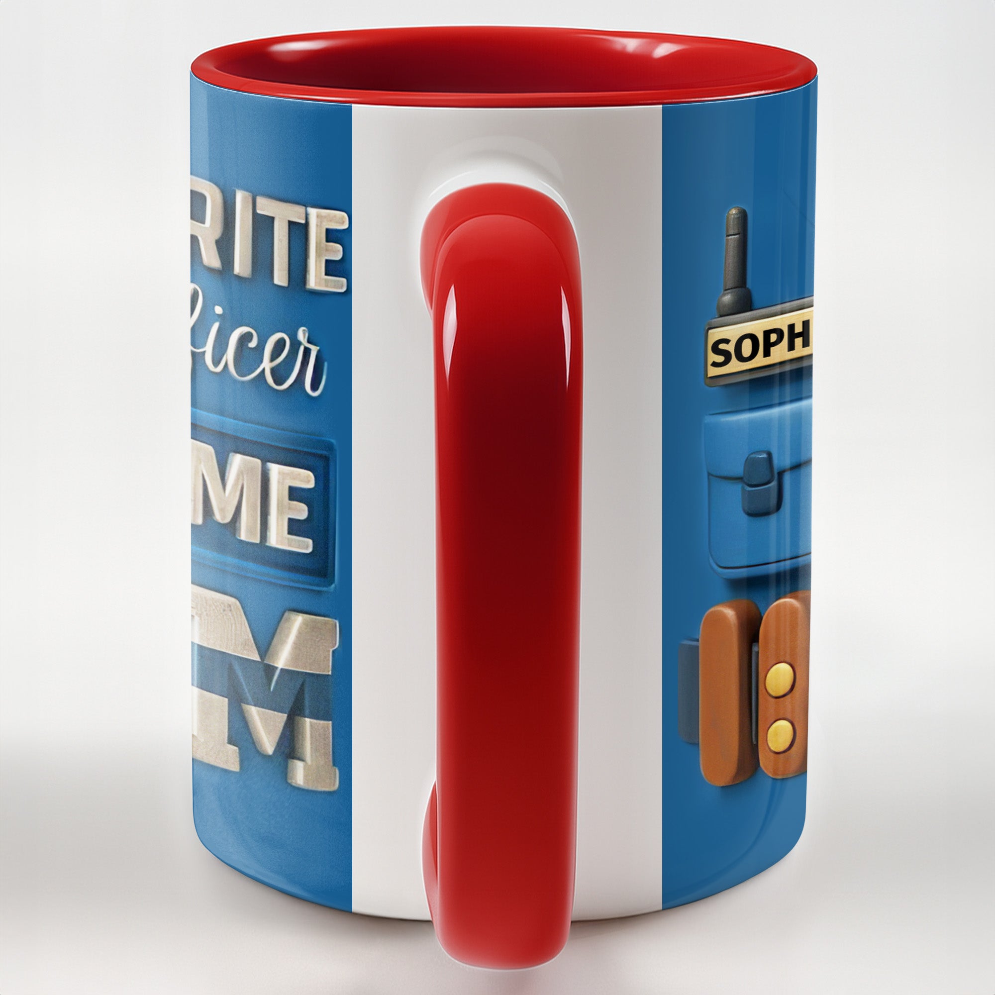 Personalized My Favorite Police Officer Calls Me Mom Accent Mug Proud Mom Birthday Gifts - Image 7
