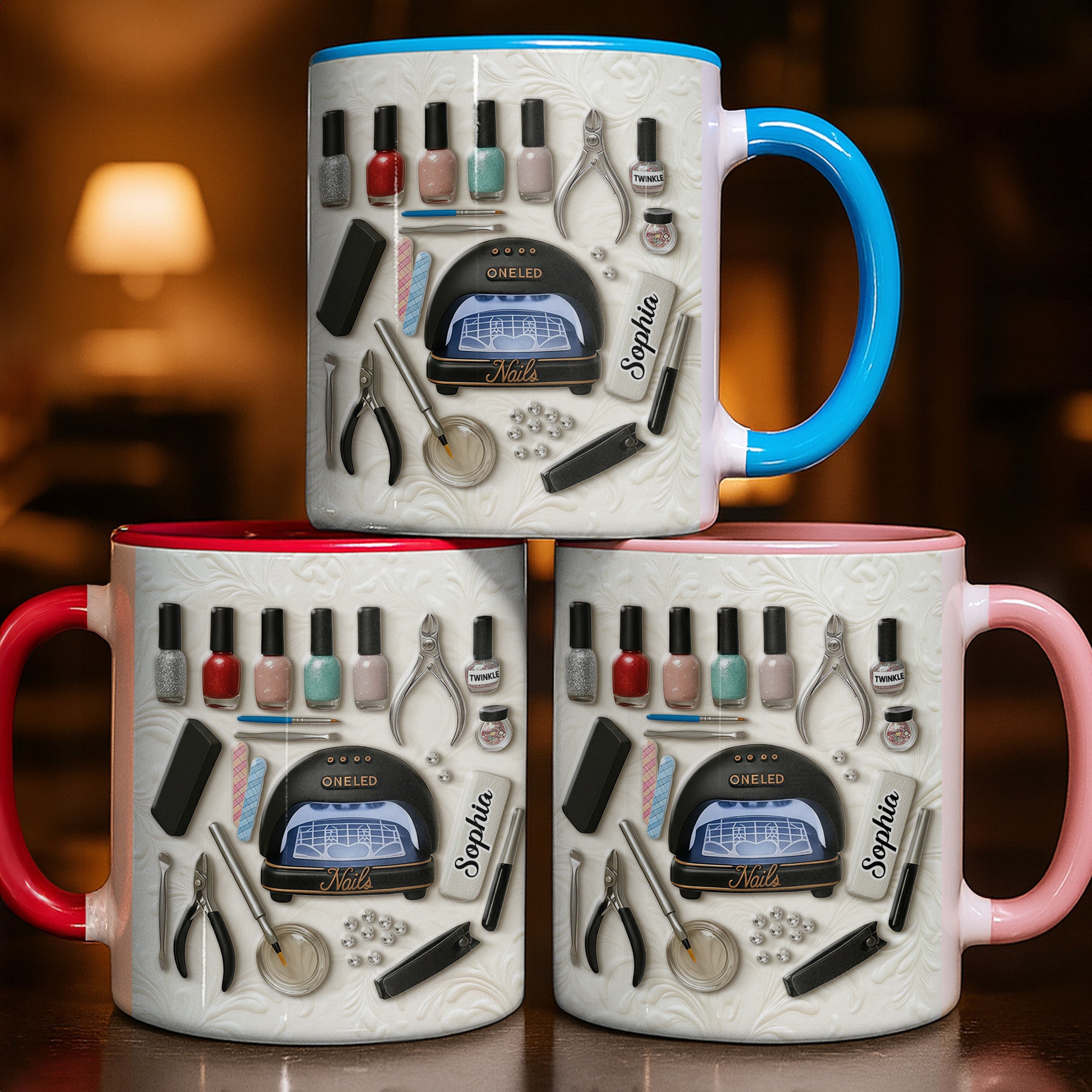Personalized Nail Polish And Tools Accent Mug Gifts For Manicures Lovers - Image 3