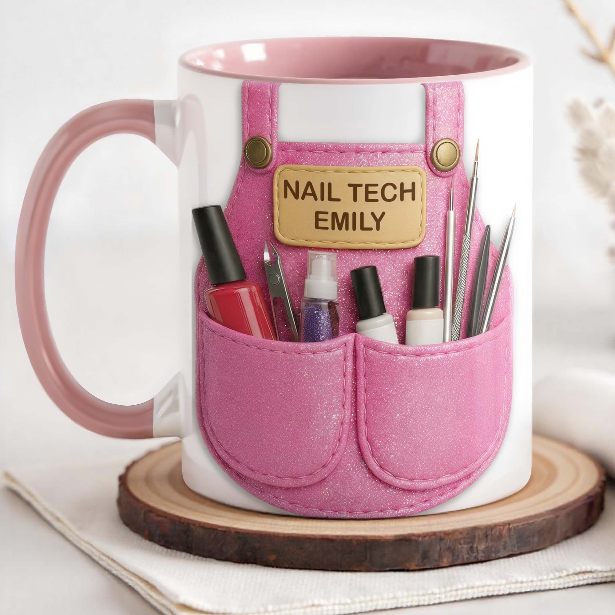 Personalized Nail Polish Scissors Brushes Design Accent Mug Gifts For Nail Tech - Image 6