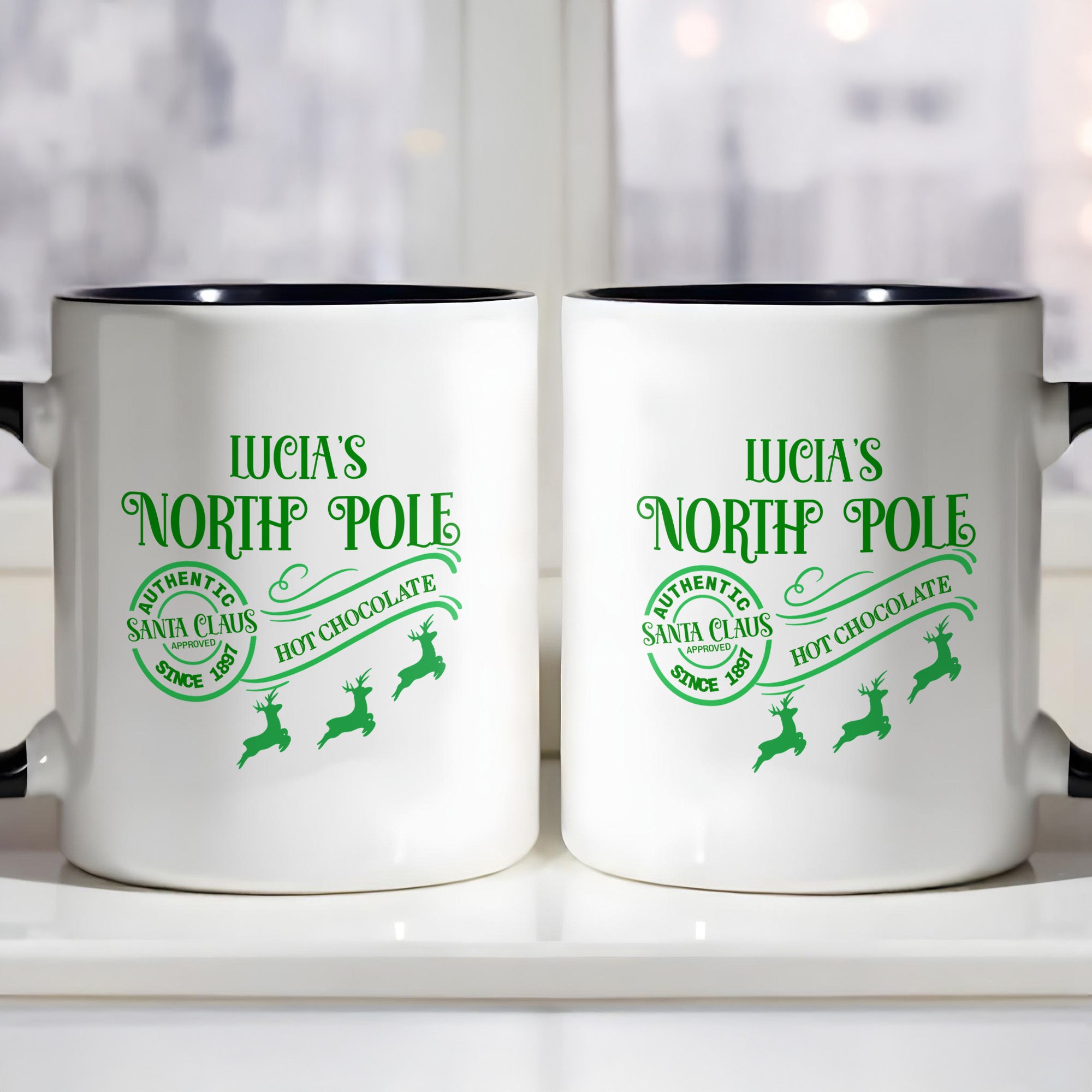 Personalized North Pole Authentic Santa Claus Hot Chocolate Accent Mug Best Christmas Gifts - Image 2