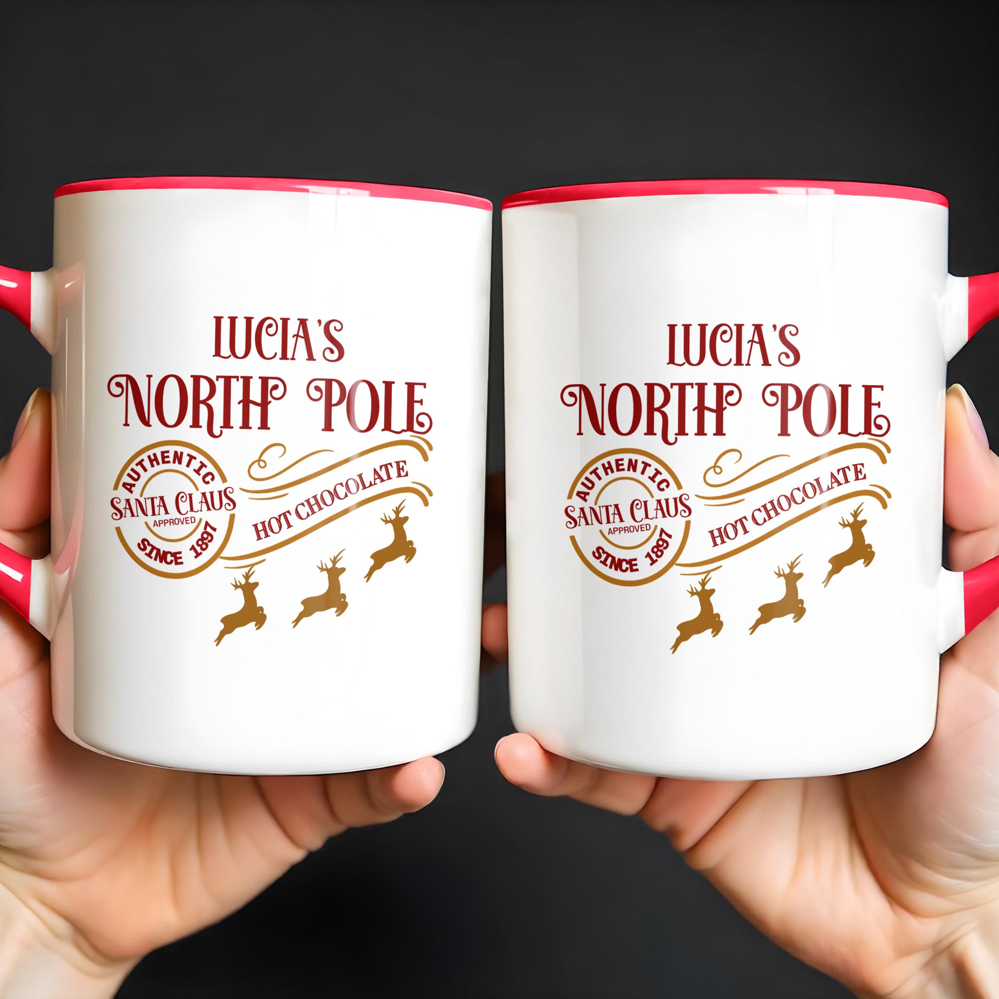 Personalized North Pole Authentic Santa Claus Hot Chocolate Accent Mug Best Christmas Gifts - Image 4