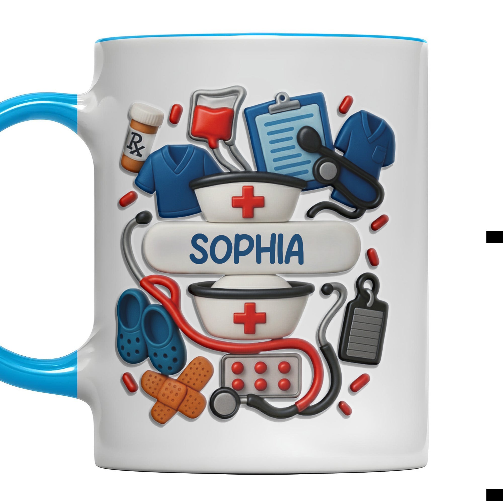 Personalized Nurse Themed Essentials Accent Mug Best Gifts For Nurse - Image 2