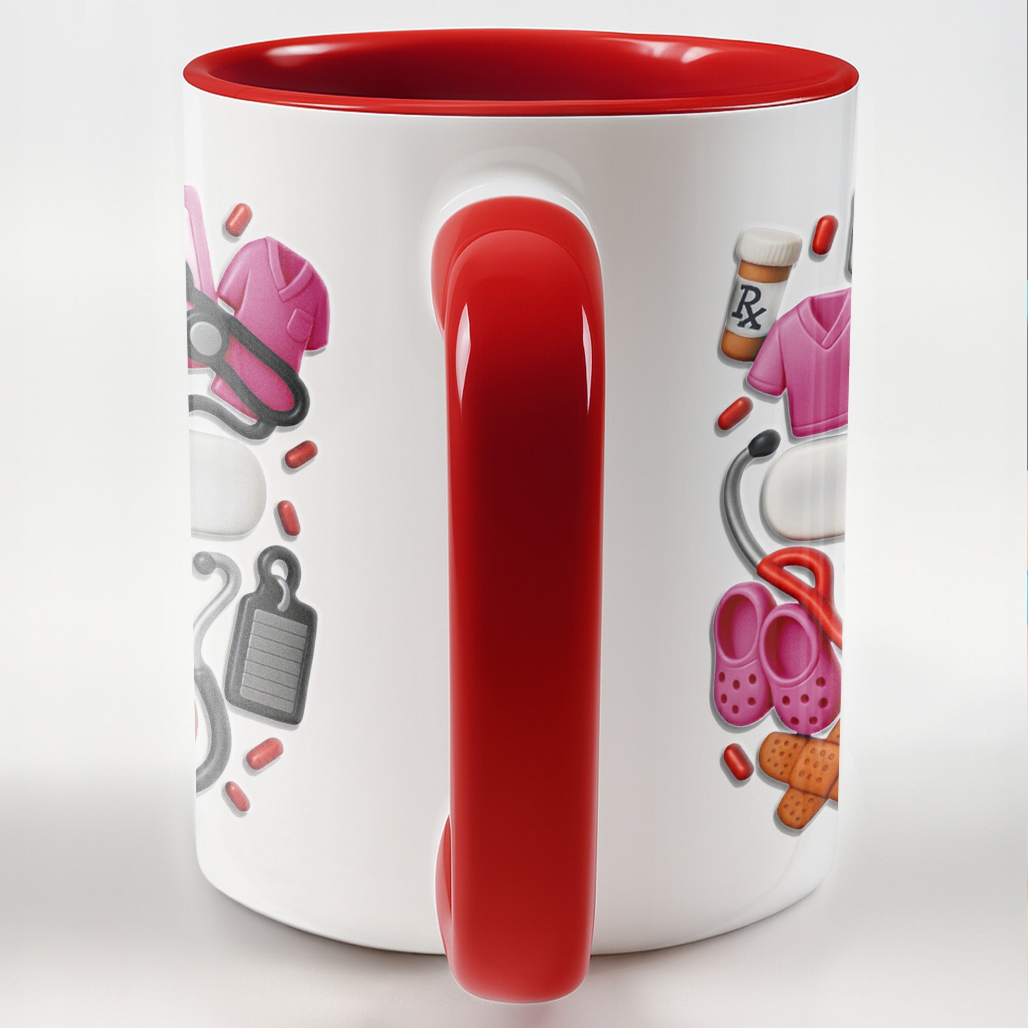 Personalized Nurse Themed Essentials Accent Mug Best Gifts For Nurse - Image 6