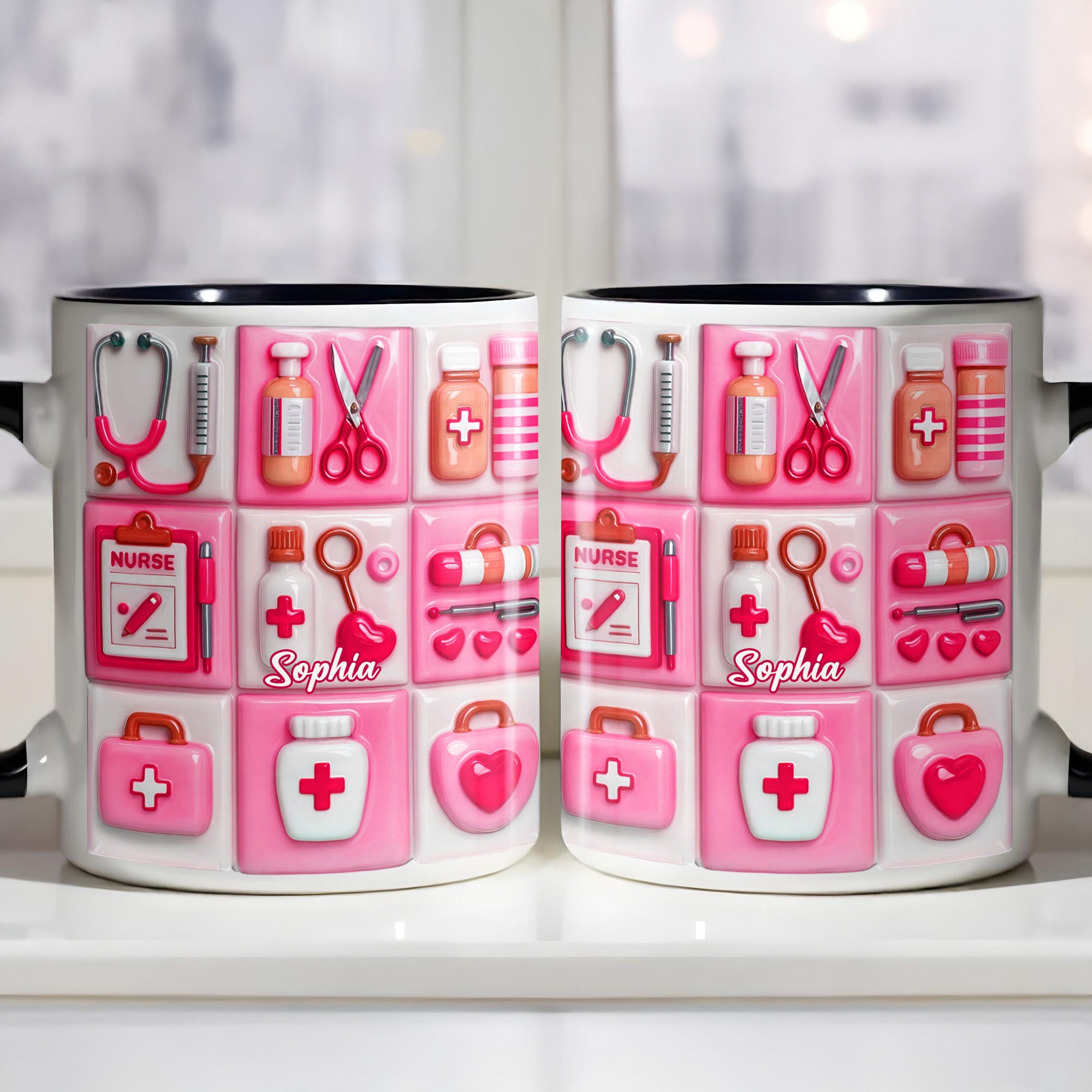 Personalized Nursing Is A Work Of Heart Accent Mug Gifts Ideas For Nurse