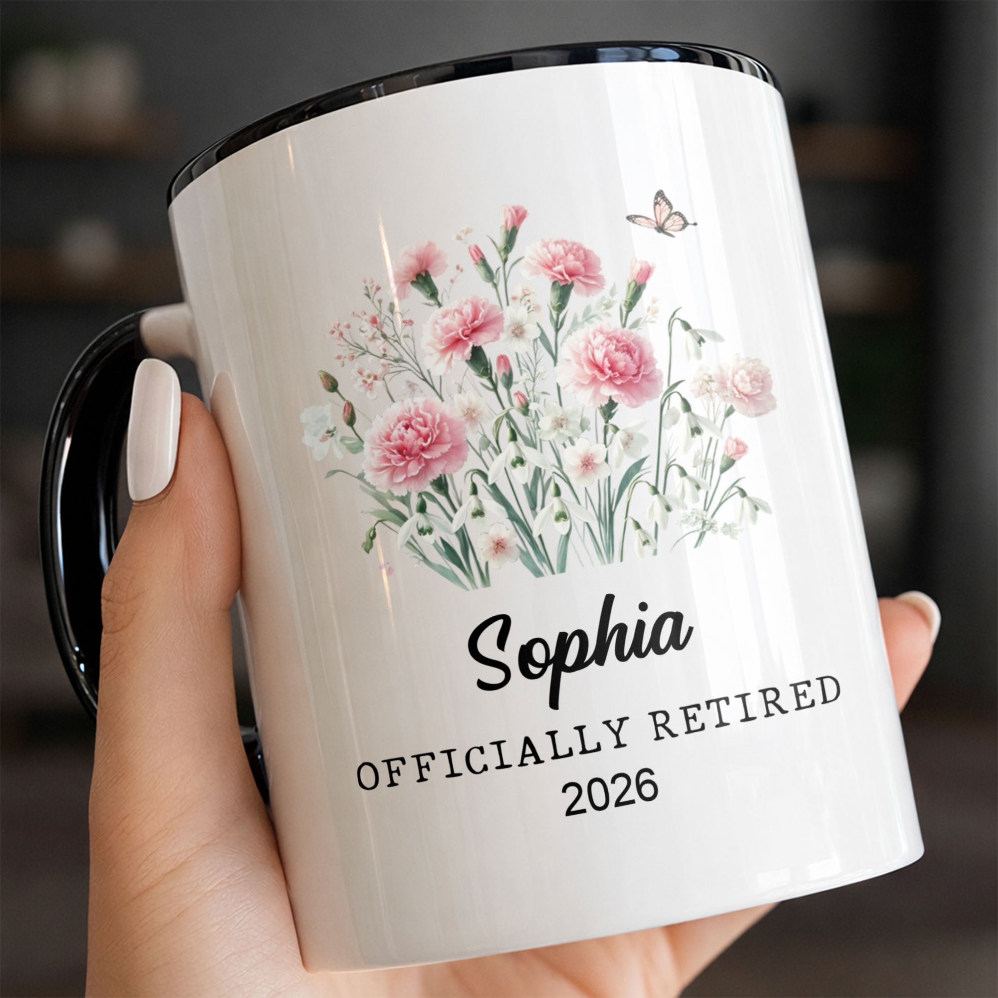 Personalized Officially Retired Accent Mug Never Underestimate The Difference Coffee Cup Gifts - Image 5