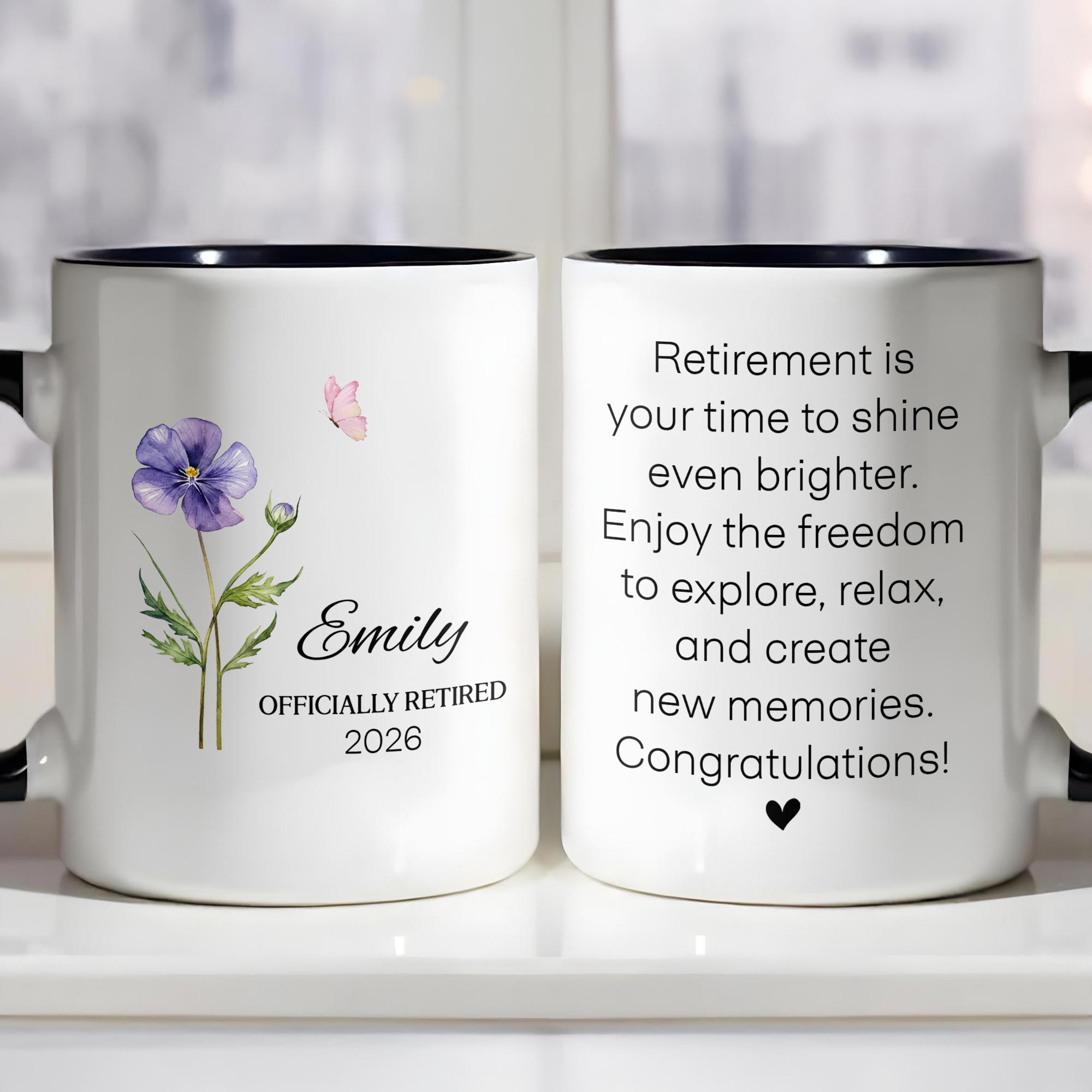 Personalized Officially Retired Time To Shine Brighter Accent Mug Best Retirement Gifts