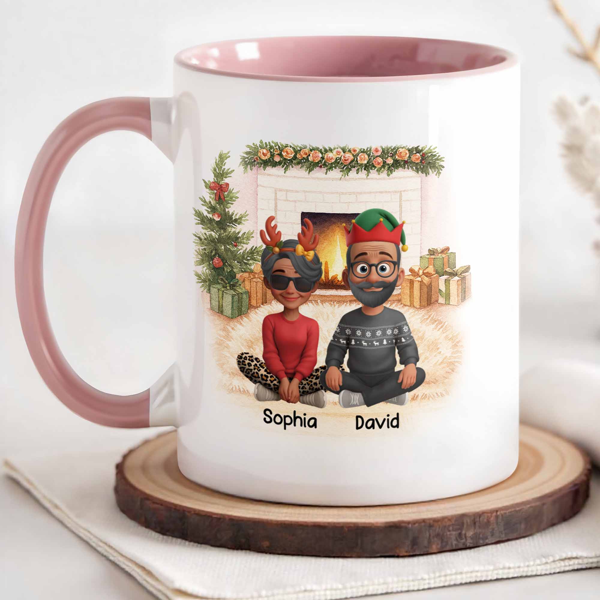 Personalized Our 1st Christmas Married Accent Mug Xmas Gift Ideas For Married Couples - Image 2