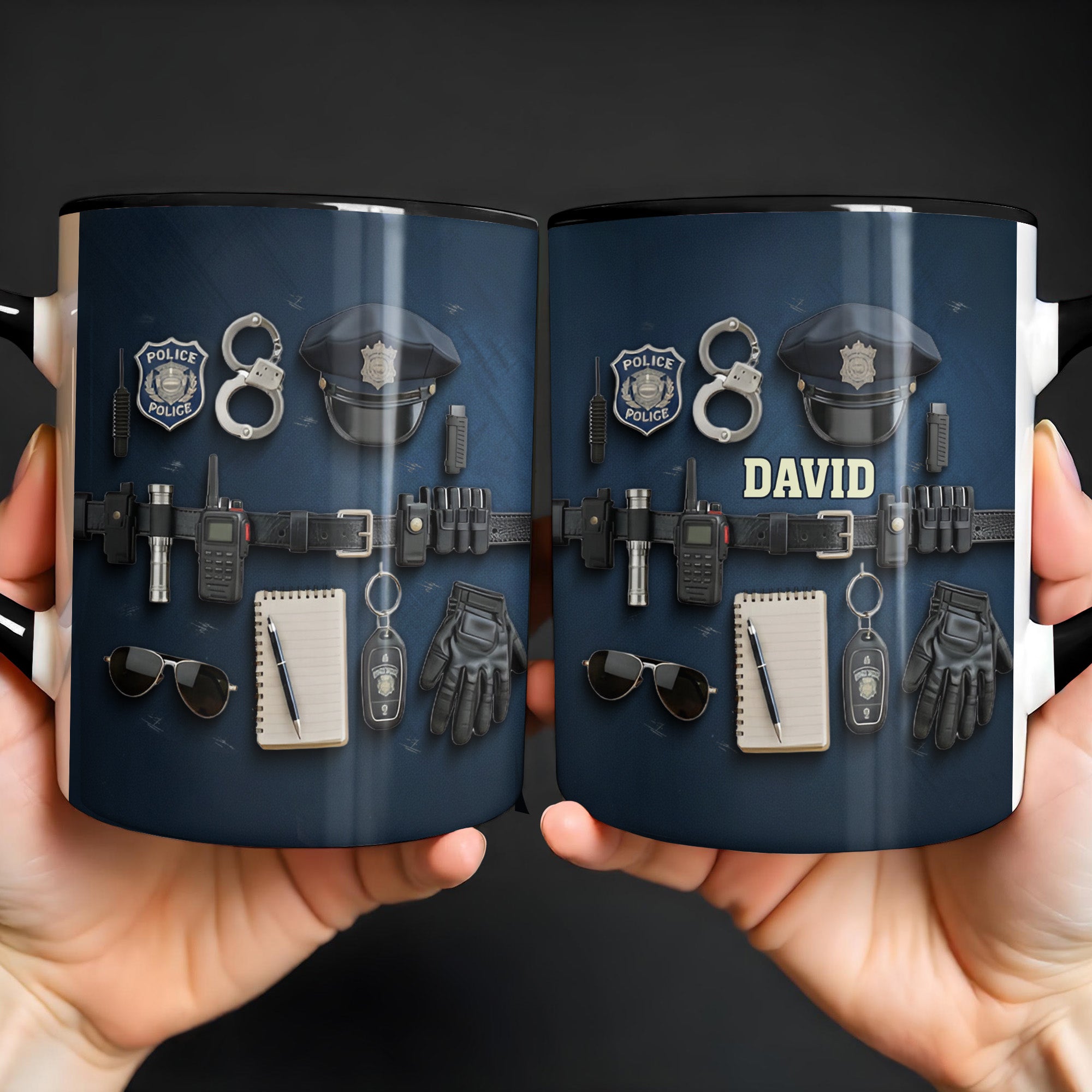 Personalized Police Officer Gear Accent Mug First Responder Coffee Cup Police Officer Gifts