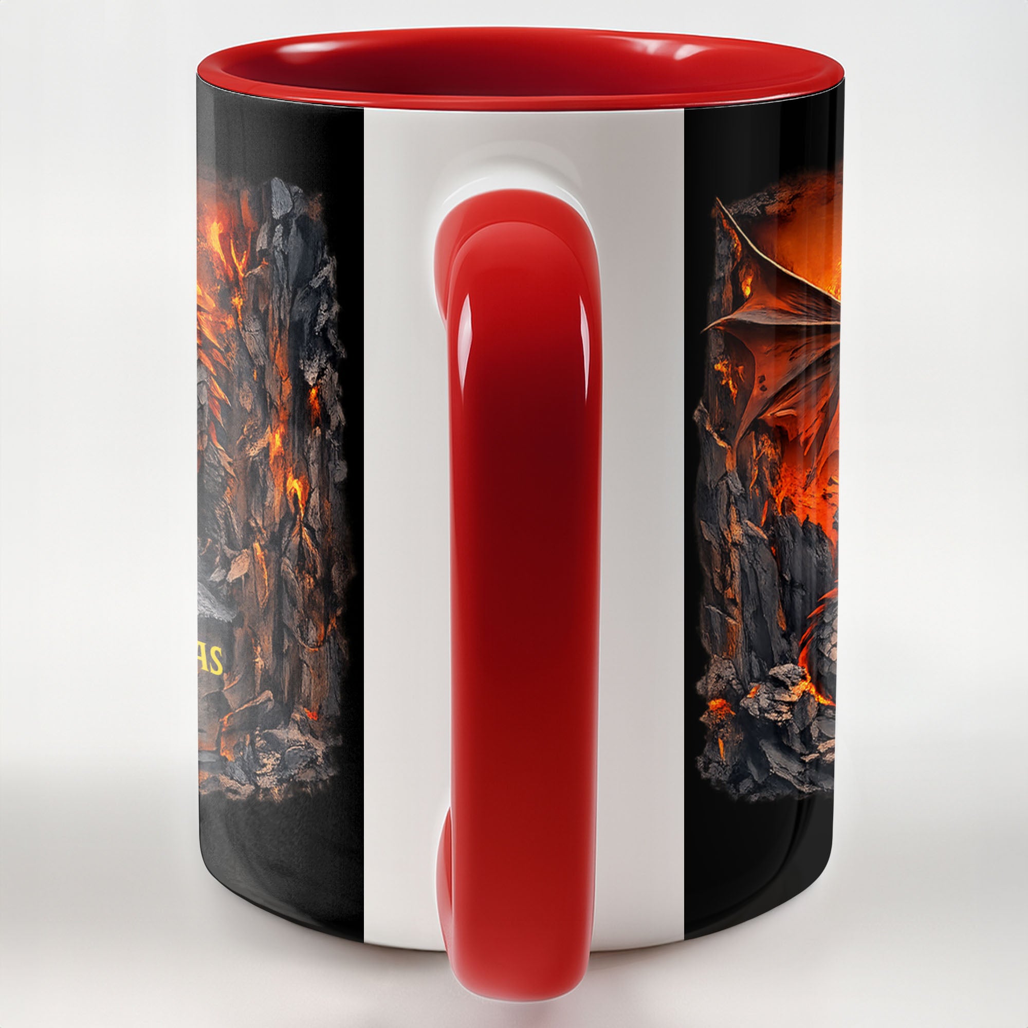 Personalized Rise From The Ashes Dragon Spirit Fire And Lava Mountain Accent Mug Gifts Ideas - Image 7