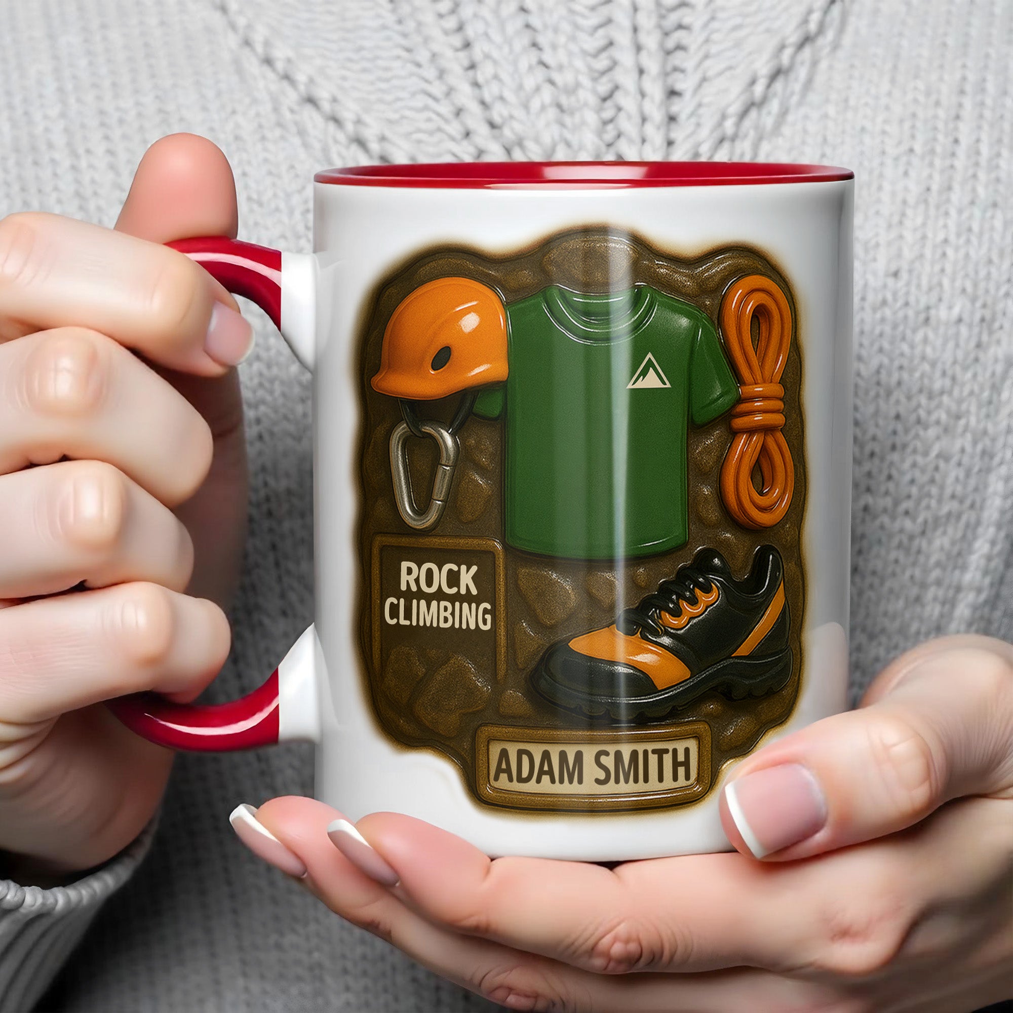Personalized Rock Climbing Essentials Design Accent Mug Gifts For Sports Lovers - Image 5