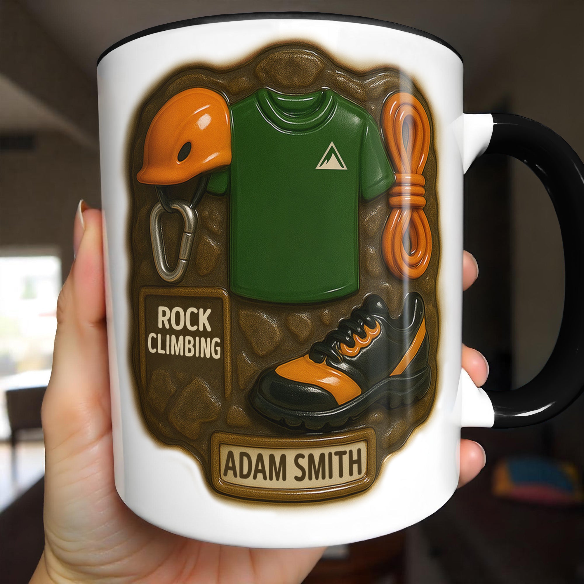 Personalized Rock Climbing Essentials Design Accent Mug Gifts For Sports Lovers - Image 2