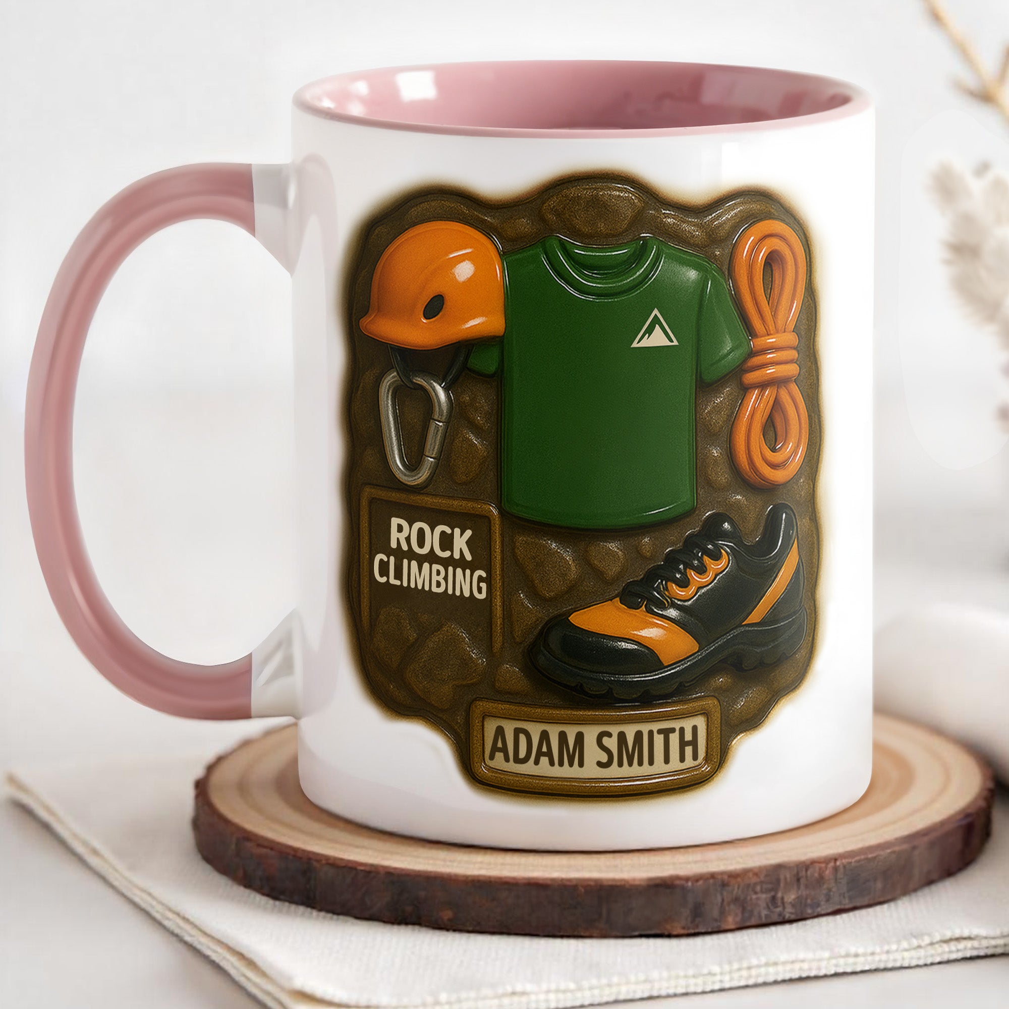 Personalized Rock Climbing Essentials Design Accent Mug Gifts For Sports Lovers - Image 3