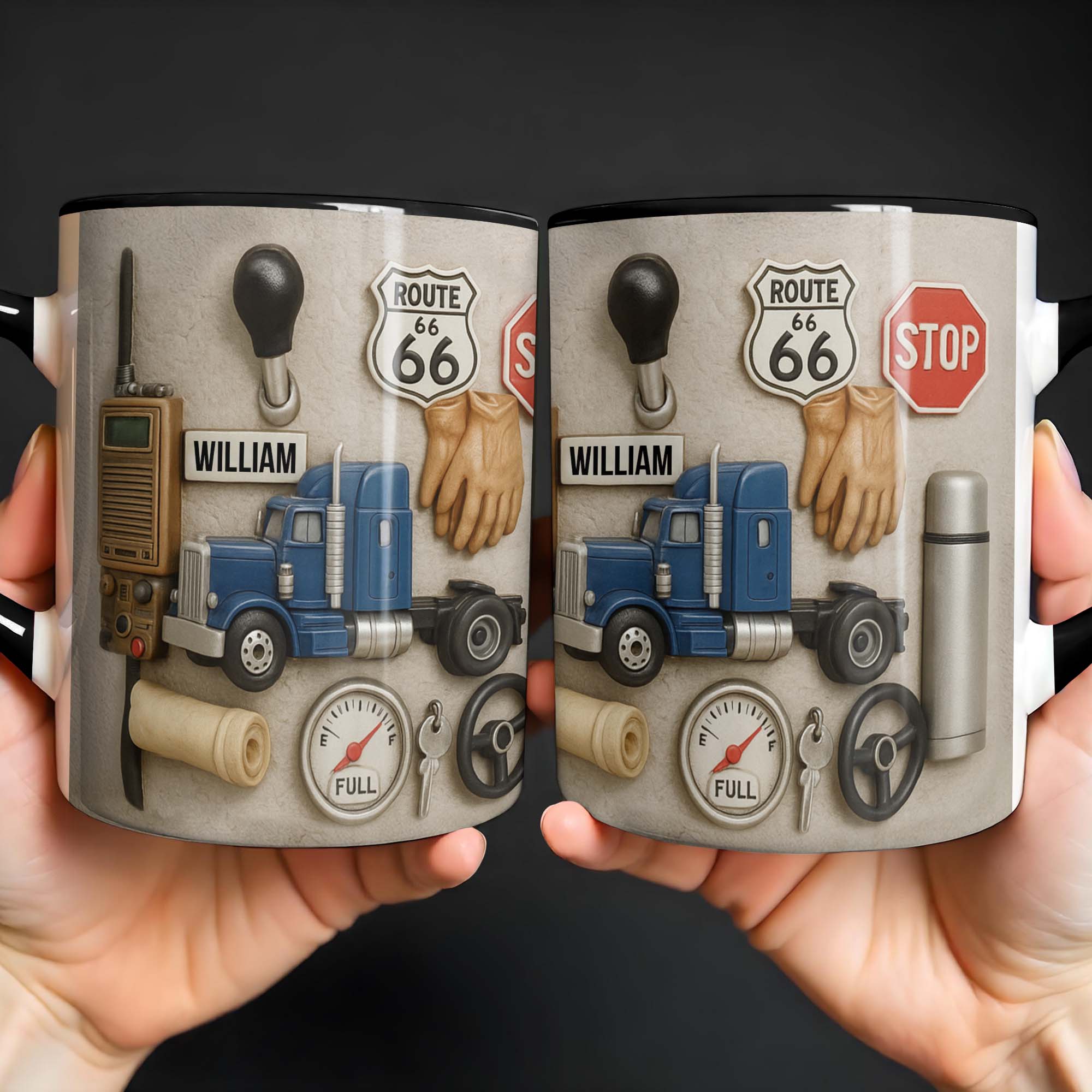 Personalized Route 66 Travel Themed Accent Mug Gifts For Truck Enthusiasts - Image 5