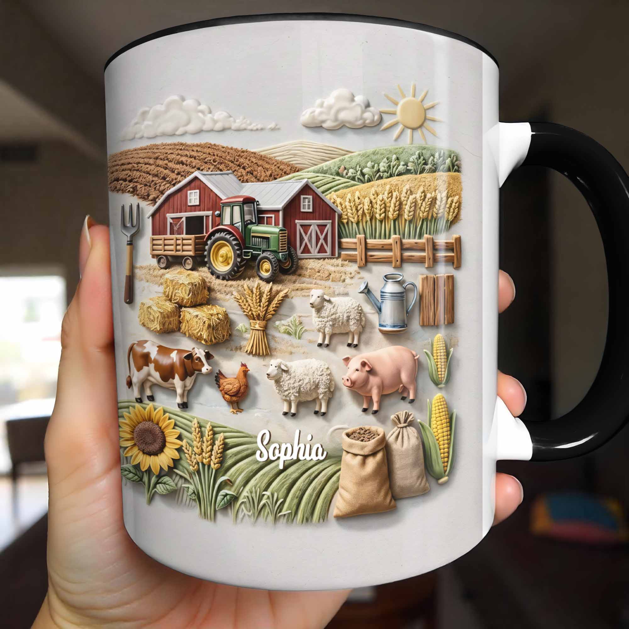 Personalized Serene Farm Life Accent Mug Best Gifts Ideas For Farmers - Image 6