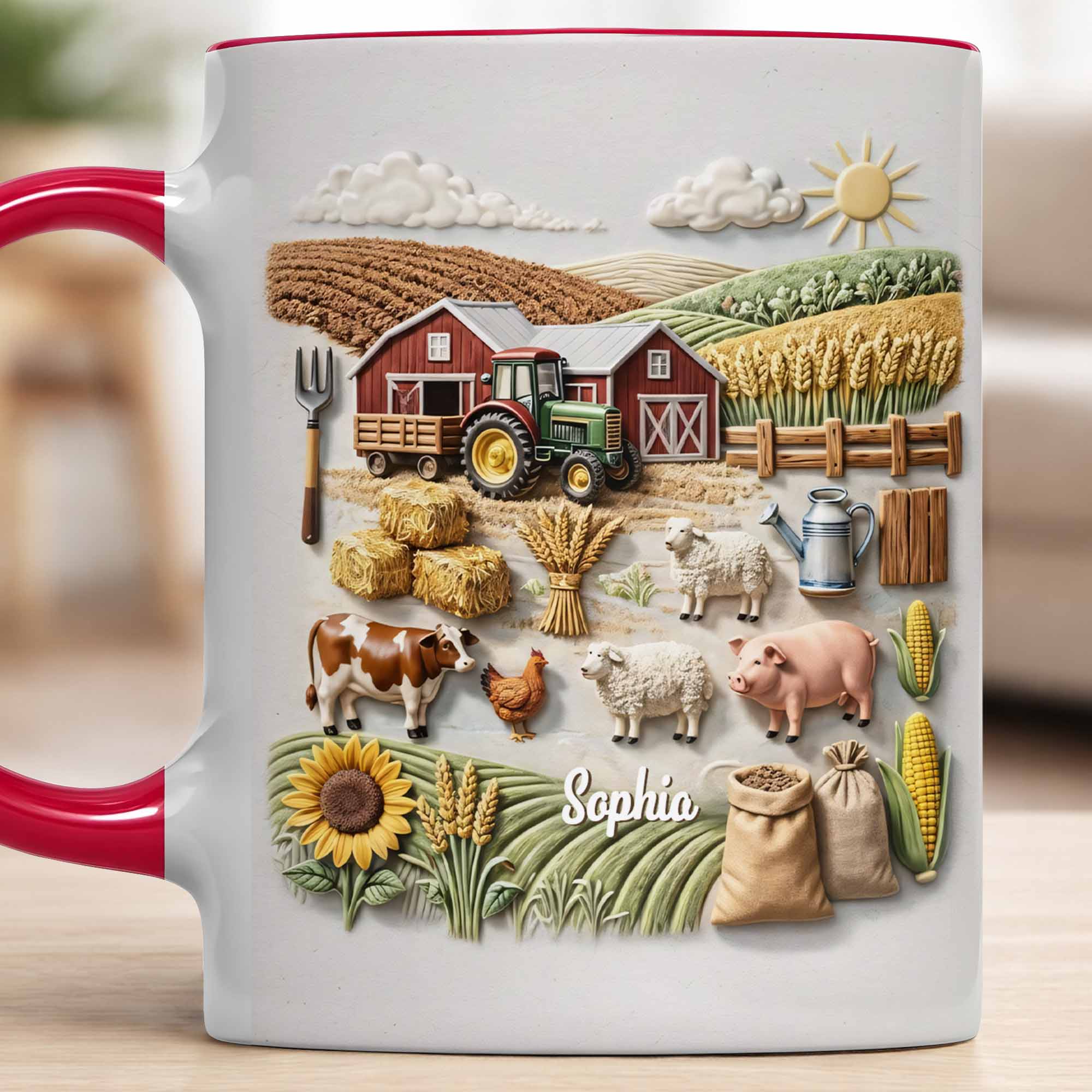 Personalized Serene Farm Life Accent Mug Best Gifts Ideas For Farmers - Image 4