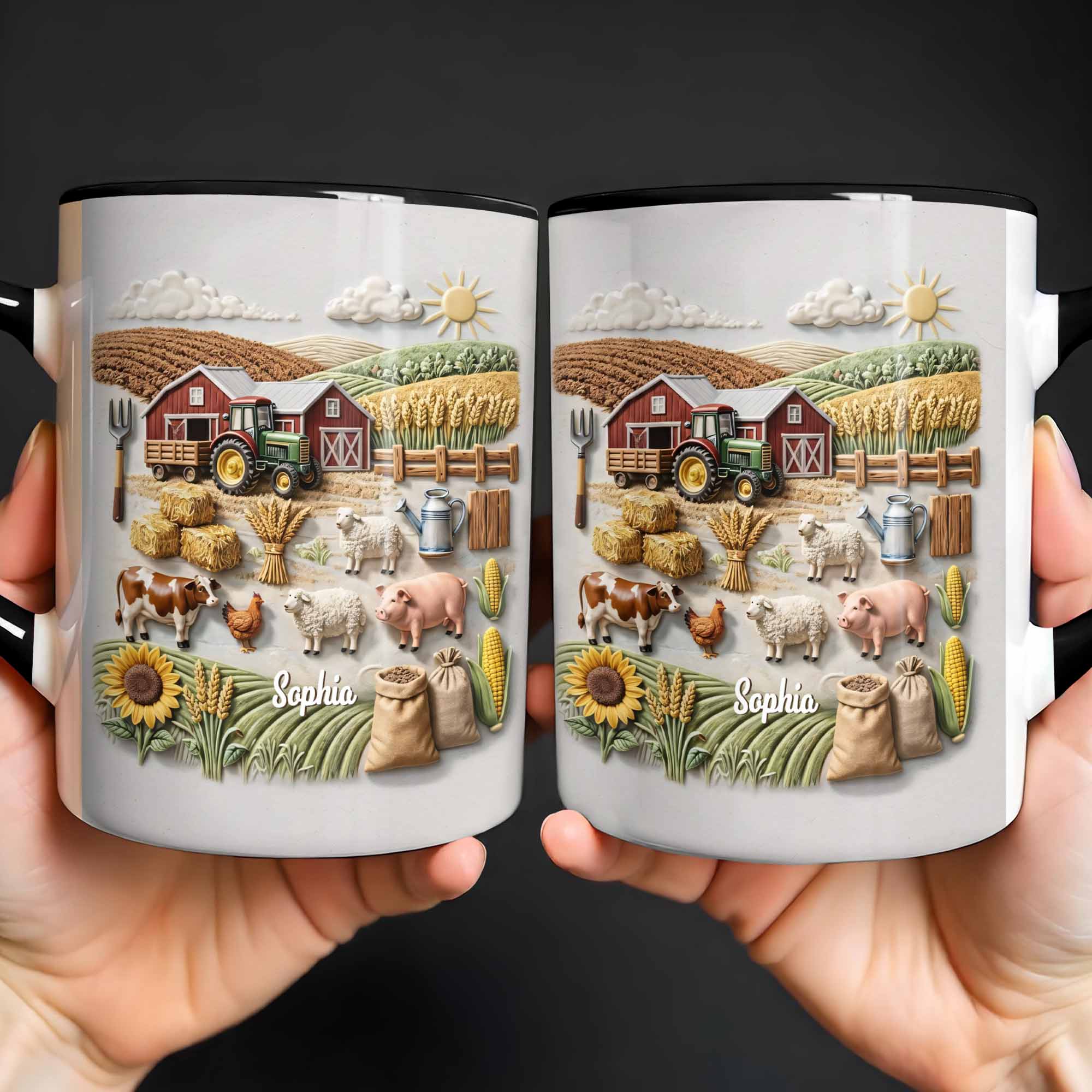 Personalized Serene Farm Life Accent Mug Best Gifts Ideas For Farmers - Image 7