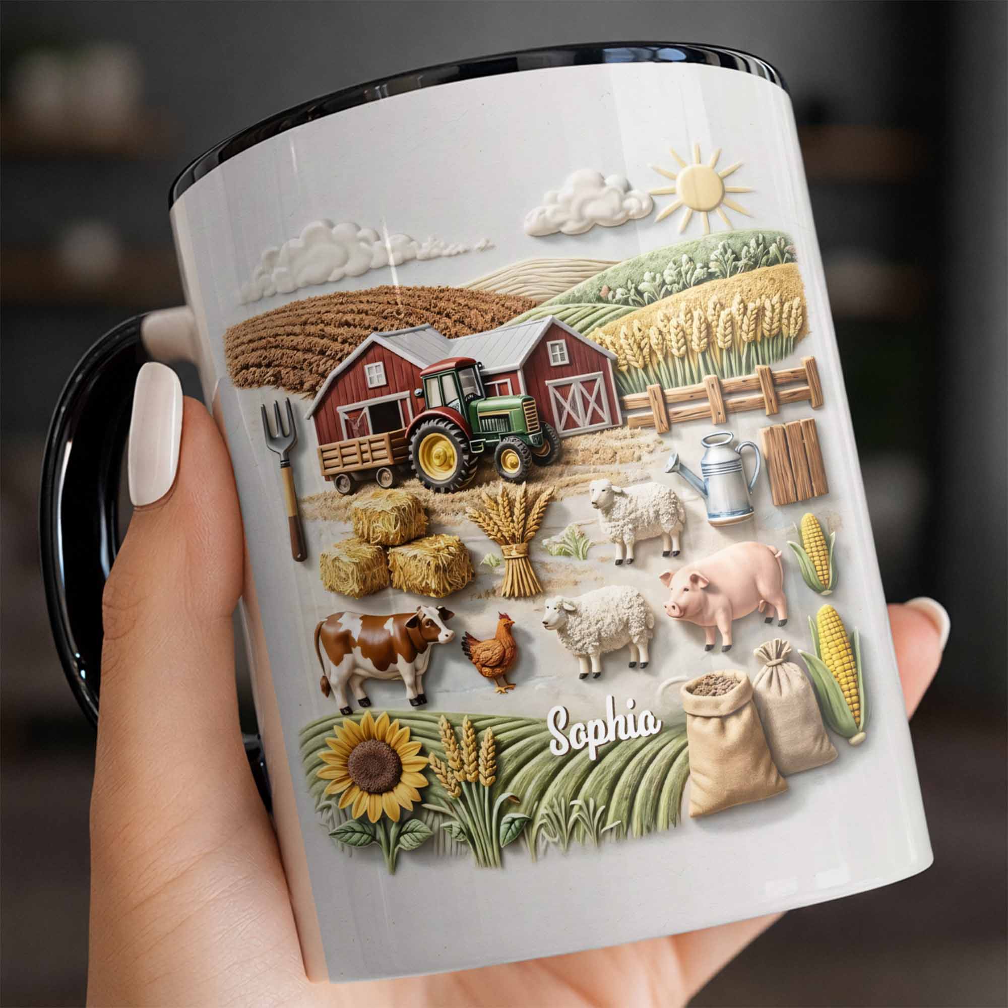 Personalized Serene Farm Life Accent Mug Best Gifts Ideas For Farmers - Image 5