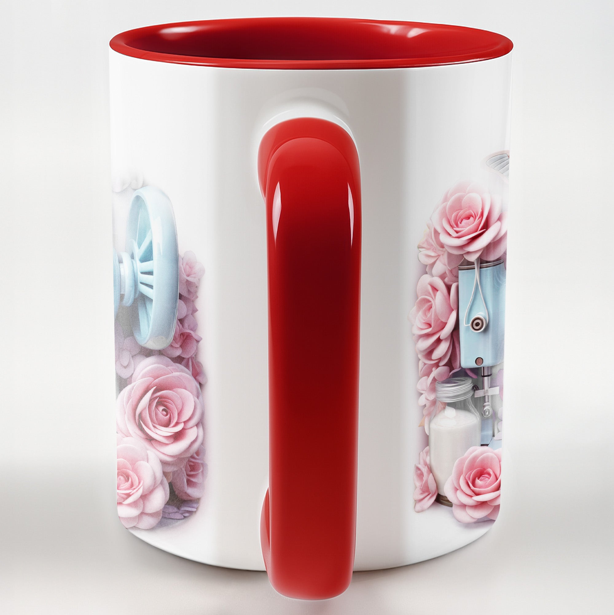 Personalized Sewing Machine And Roses Accent Mug Gifts For Sewers - Image 5