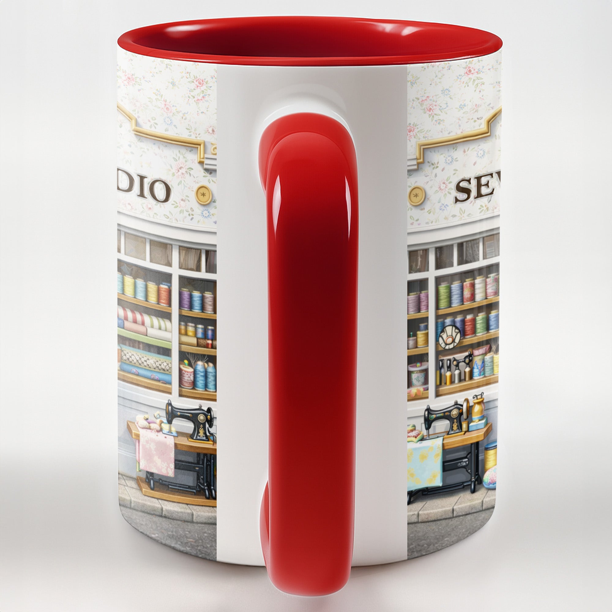 Personalized Sewing Studio Accent Mug With Custom Name Gifts For Sewing Lovers - Image 6