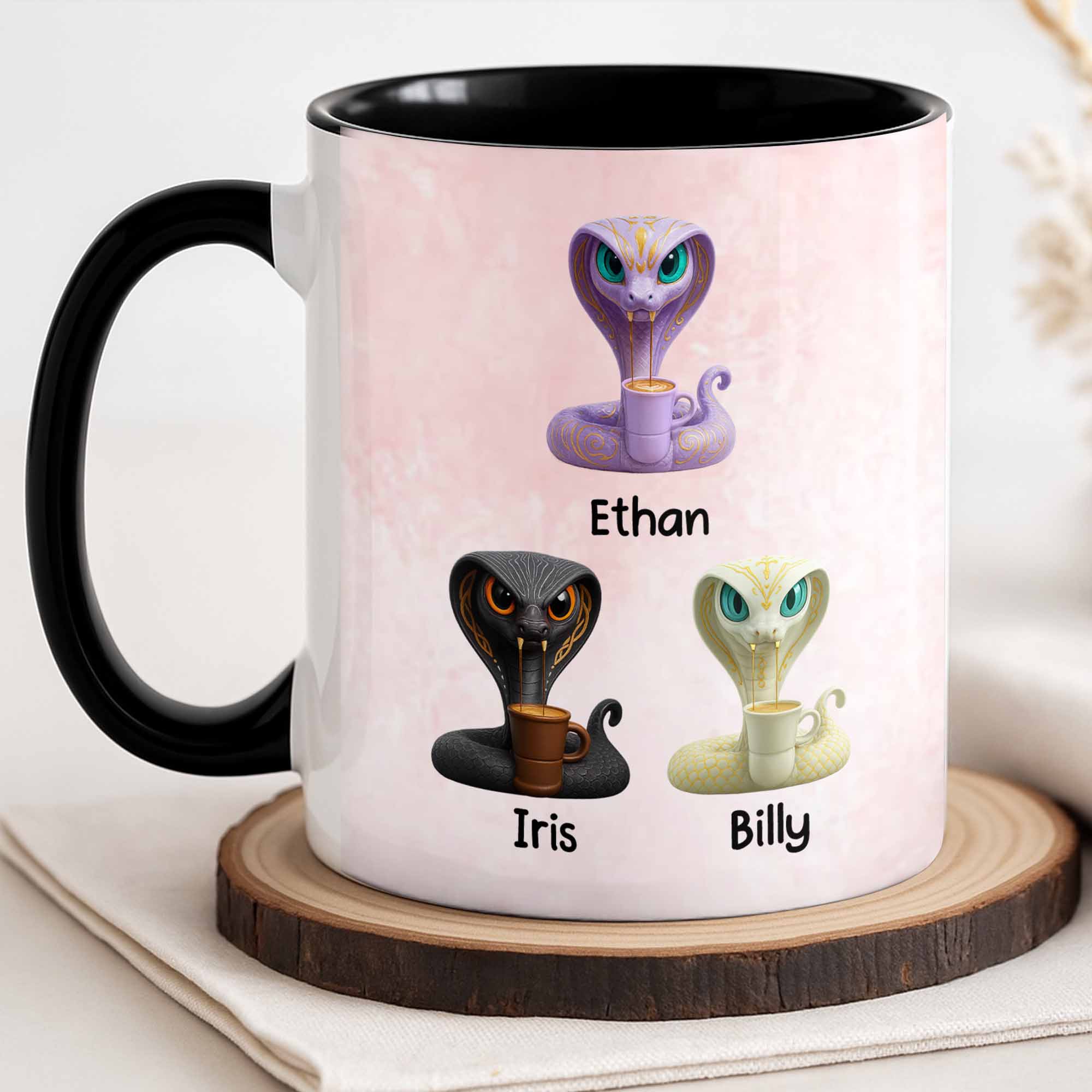 Personalized Snake I'd Bite A Btch For You Right In The Throat Accent Mug Funny Gift For Friend - Image 2