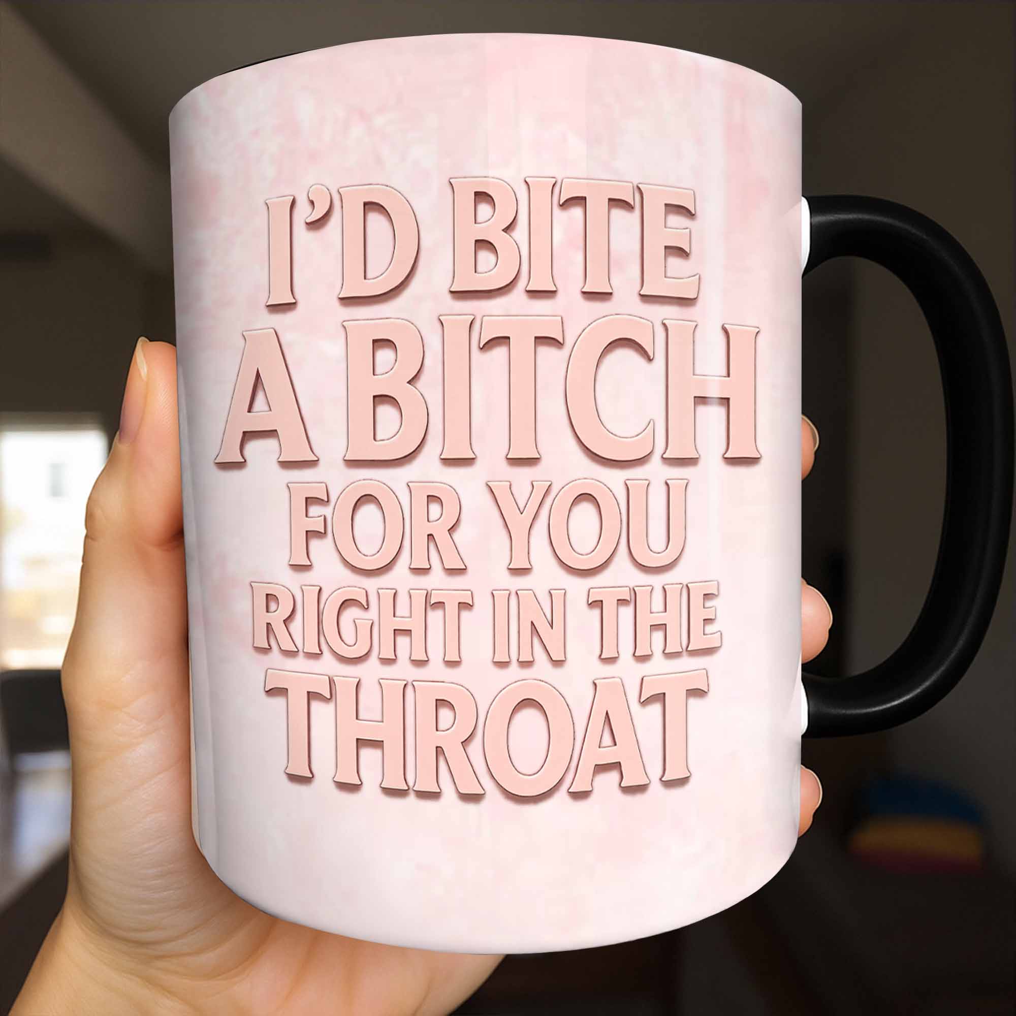 Personalized Snake I'd Bite A Btch For You Right In The Throat Accent Mug Funny Gift For Friend - Image 5