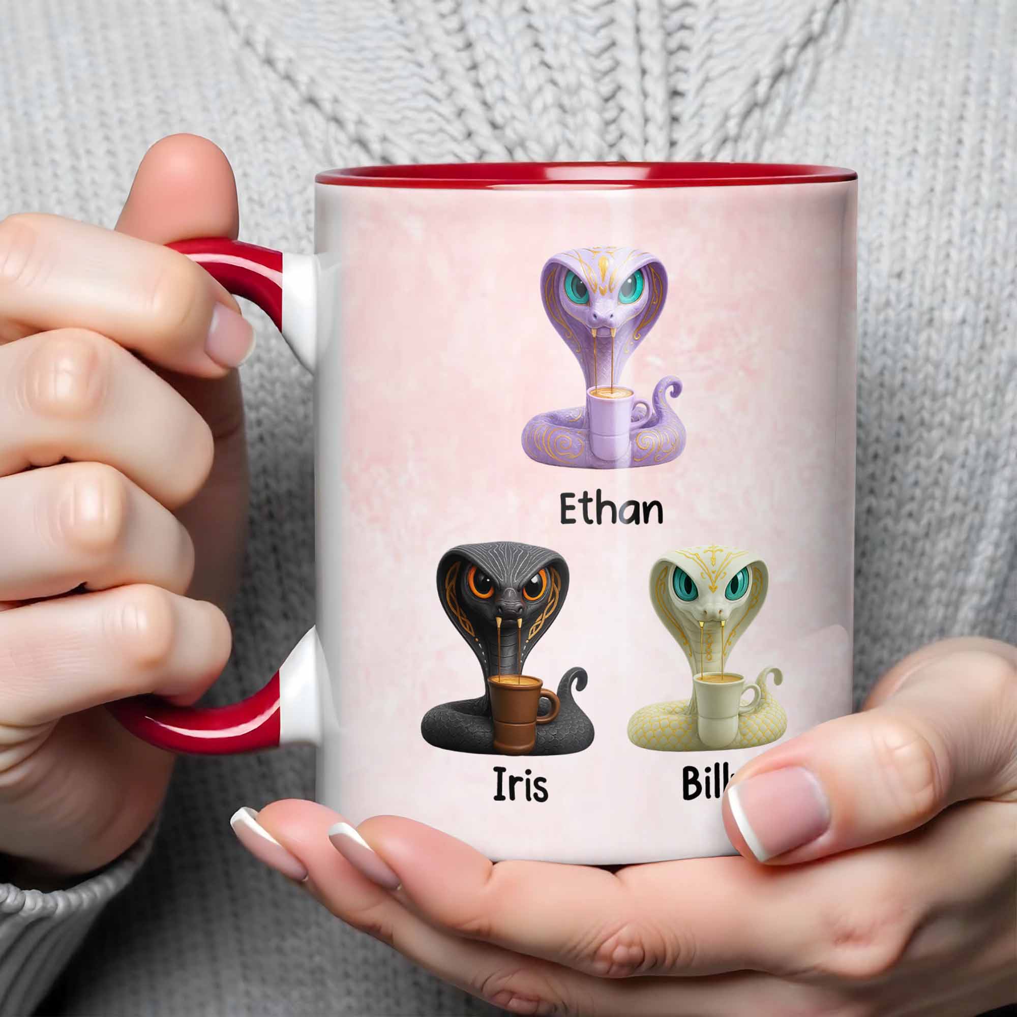 Personalized Snake I'd Bite A Btch For You Right In The Throat Accent Mug Funny Gift For Friend - Image 4