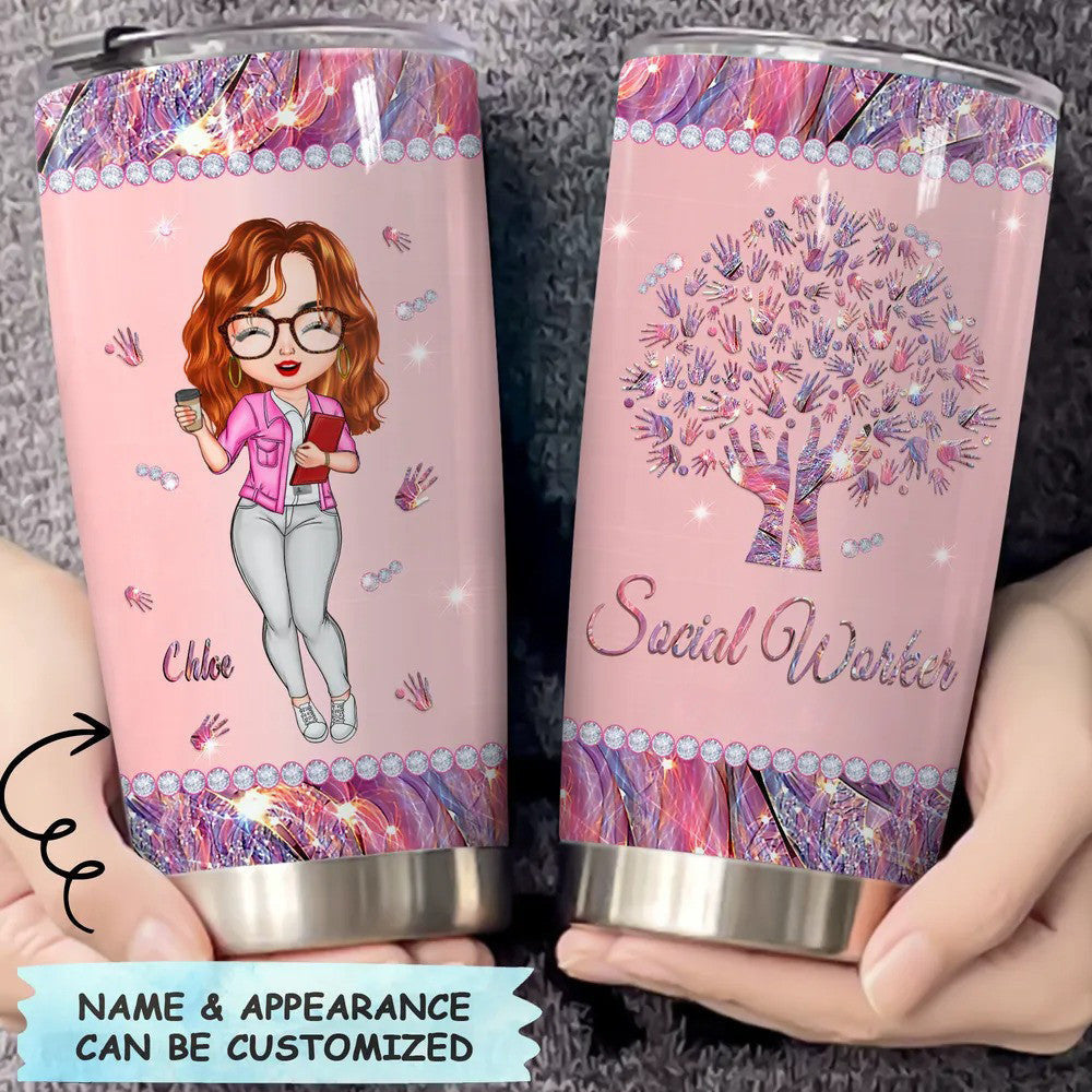 Personalized Social Worker Tumbler cute tumbler cups Social Worker Appreciation Gifts For Her