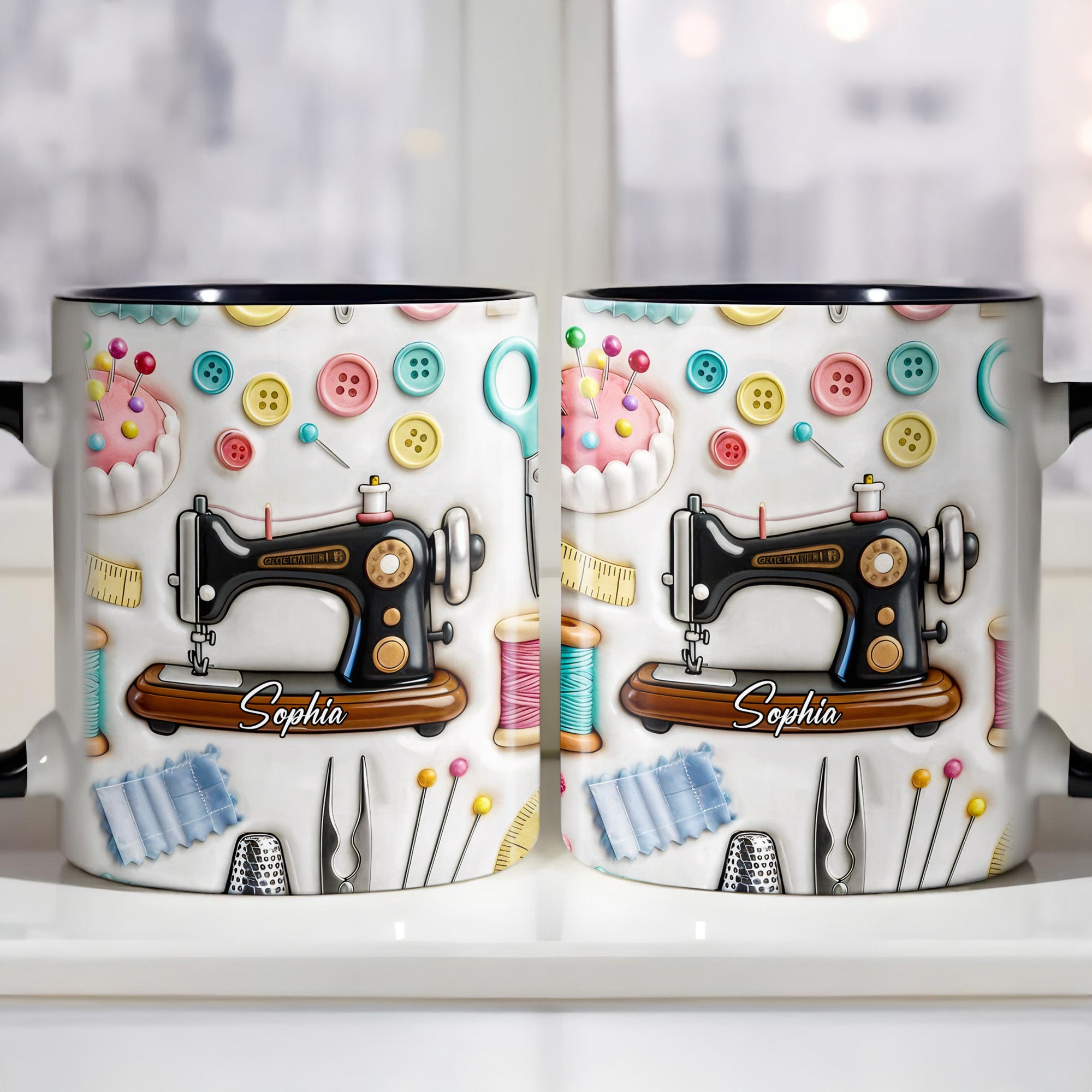 Personalized Stunning Sewing Machine Accent Mug Sewing Lovers Gifts For Women