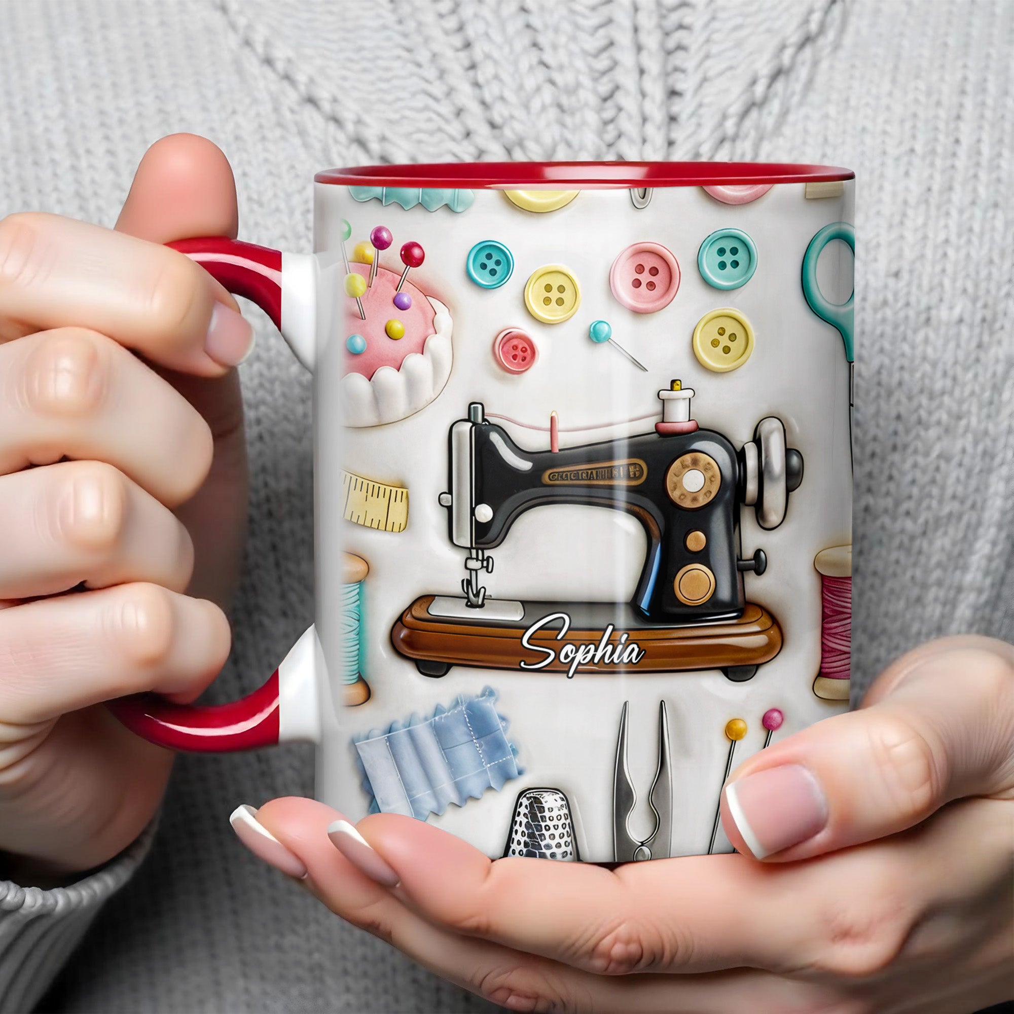 Personalized Stunning Sewing Machine Accent Mug Sewing Lovers Gifts For Women - Image 4