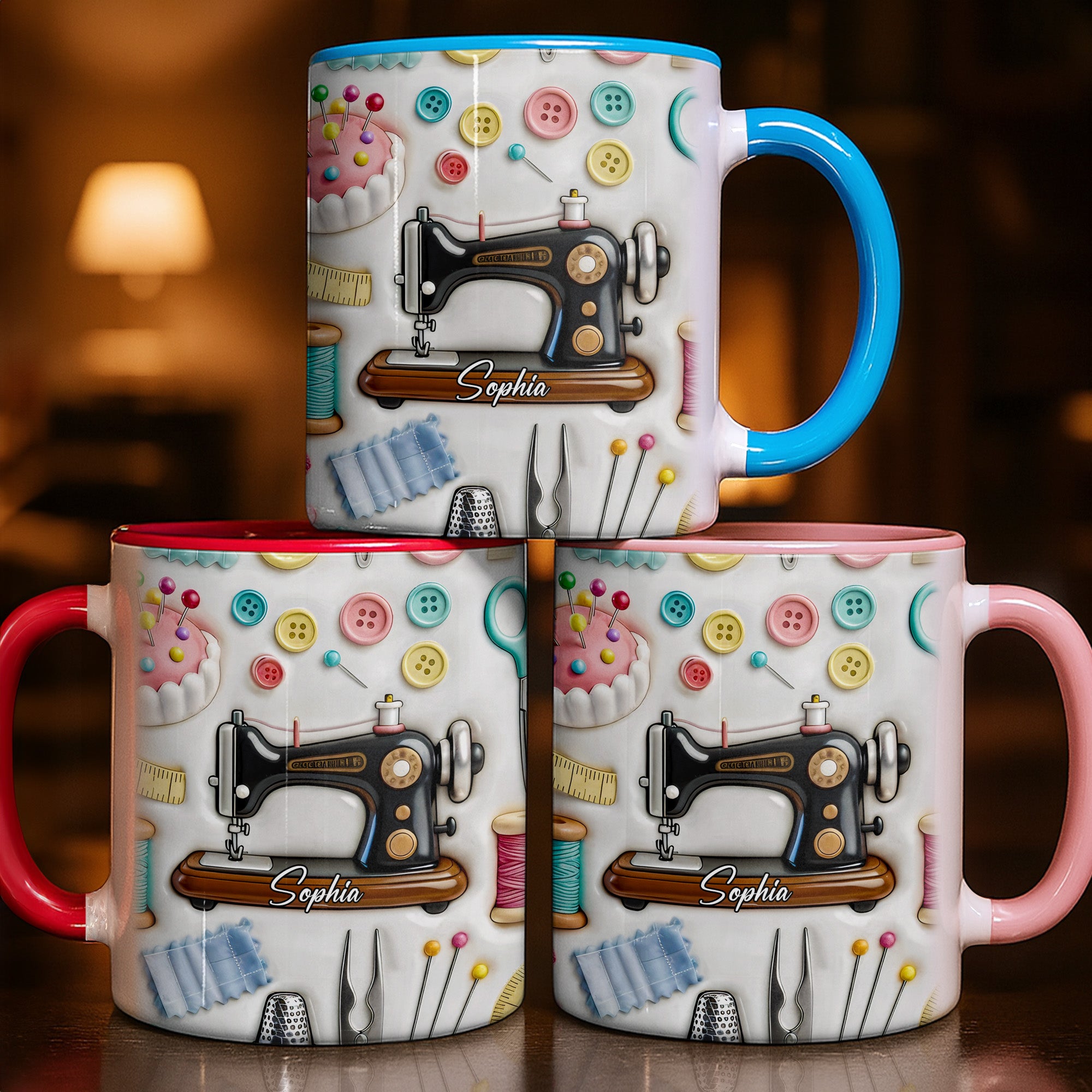 Personalized Stunning Sewing Machine Accent Mug Sewing Lovers Gifts For Women - Image 2