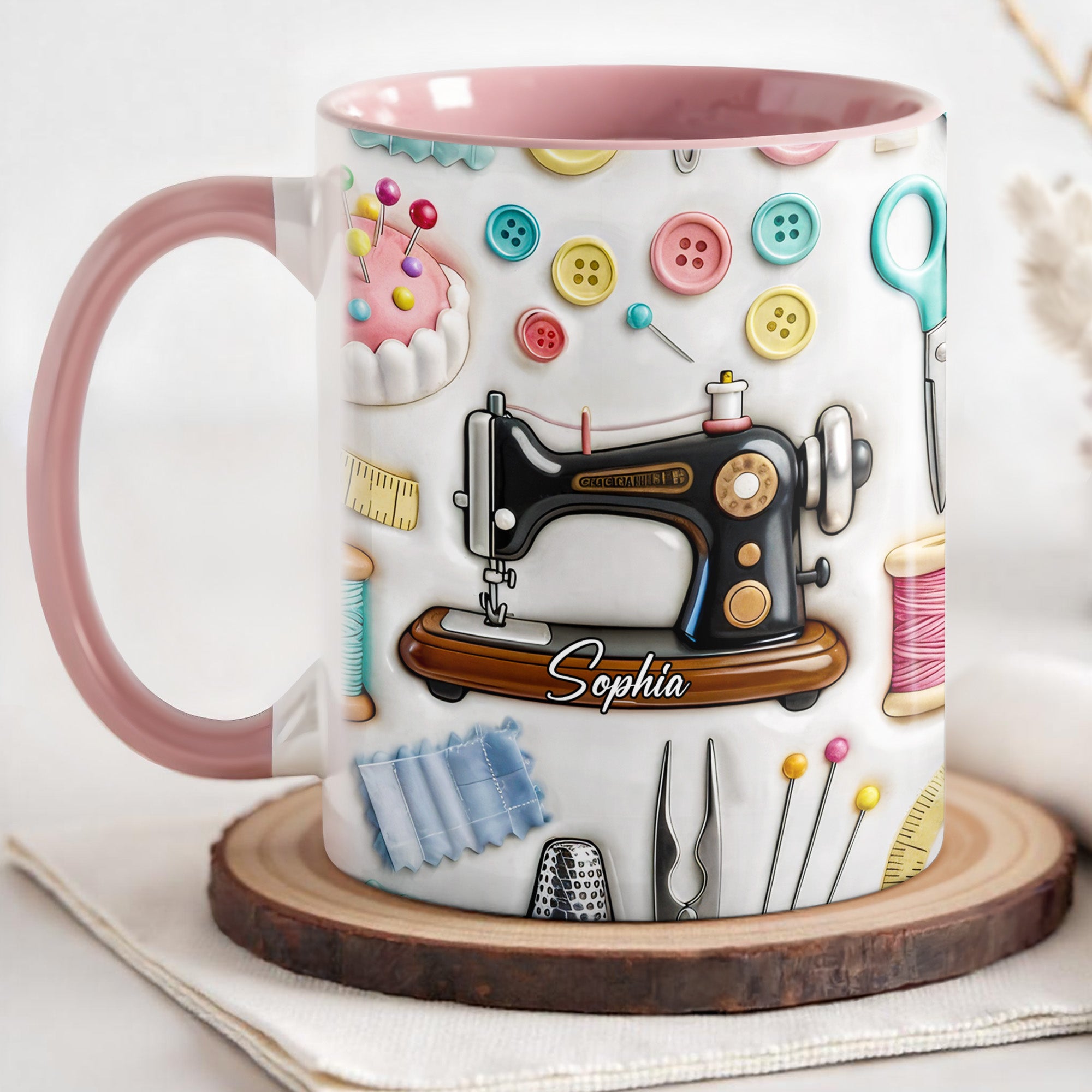 Personalized Stunning Sewing Machine Accent Mug Sewing Lovers Gifts For Women - Image 3