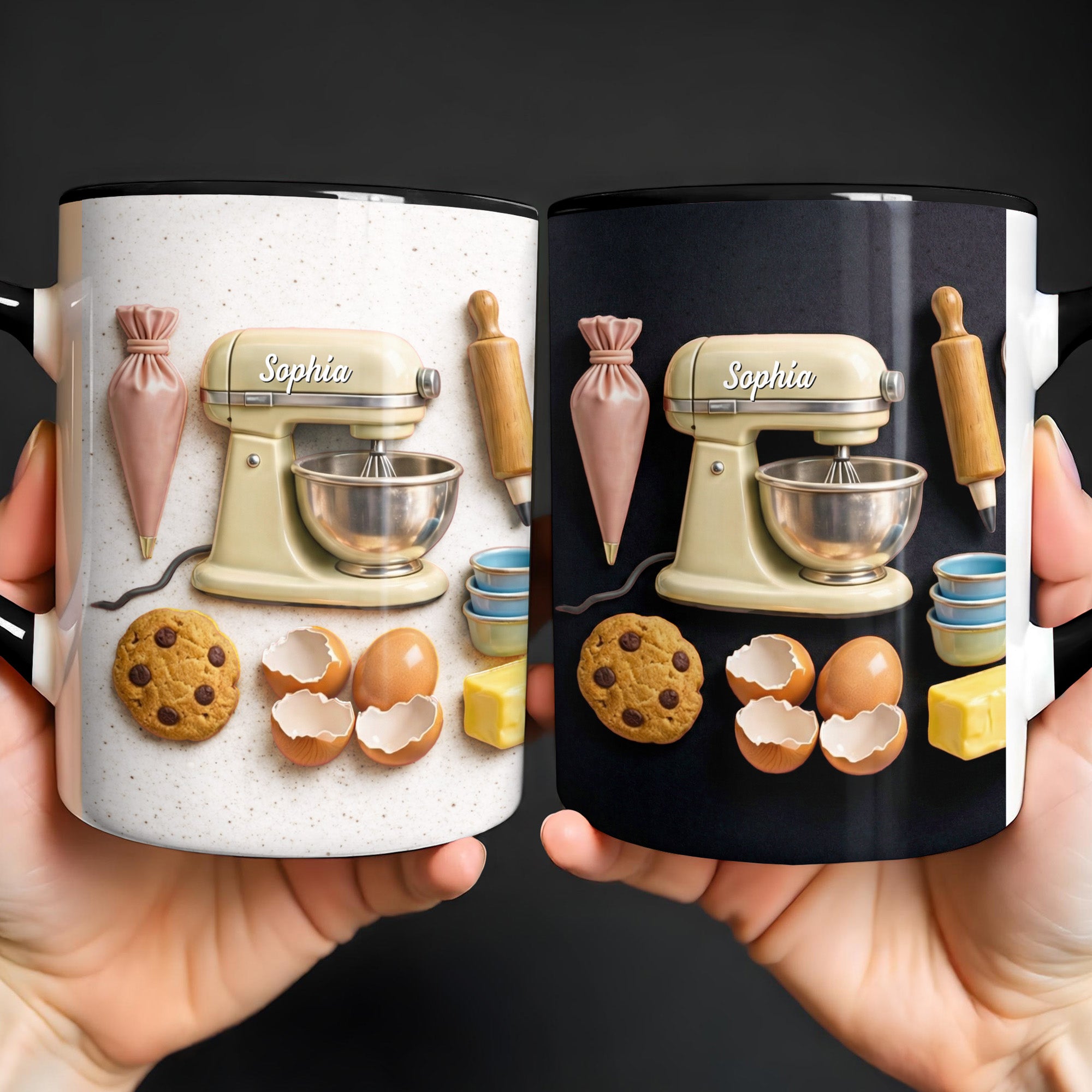 Personalized Stylish Baking Theme Accent Mug Best Gifts For Bakers - Image 6