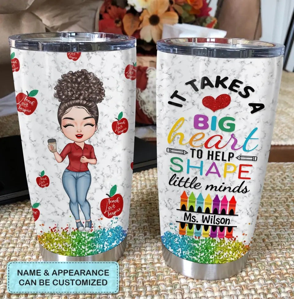 Personalized Teach Love Inspire Tumbler Cute Teacher Tumbler Cup Ideas Teachers Day Gifts - Image 8