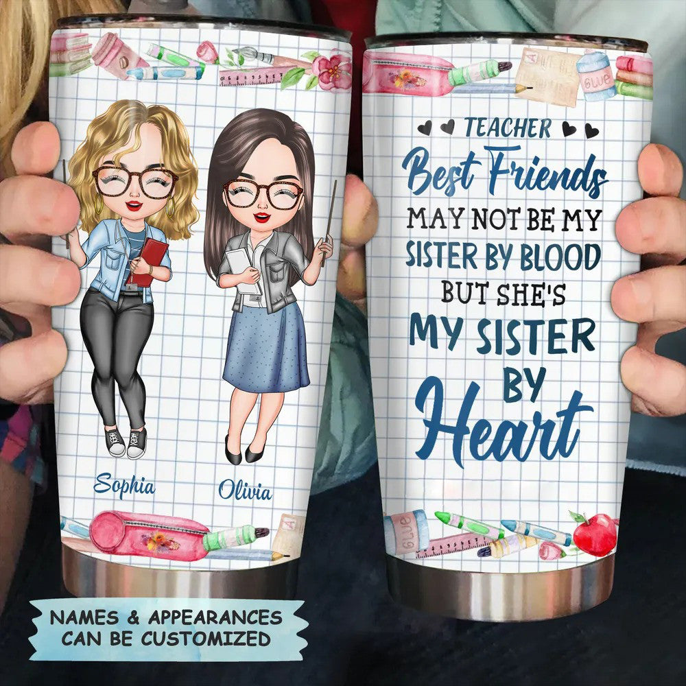 Personalized Teacher Best Friends Tumbler Cute Coffee Tumbler Gifts For Teacher Coworkers - Image 8