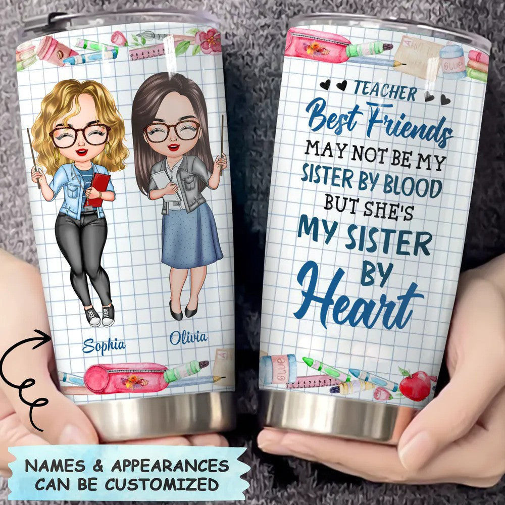 Personalized Teacher Best Friends Tumbler Cute Coffee Tumbler Gifts For Teacher Coworkers