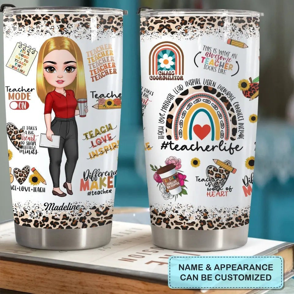 Personalized Teacher Life Tumbler Cute Tumbler Cup Gift Items For Teachers Day