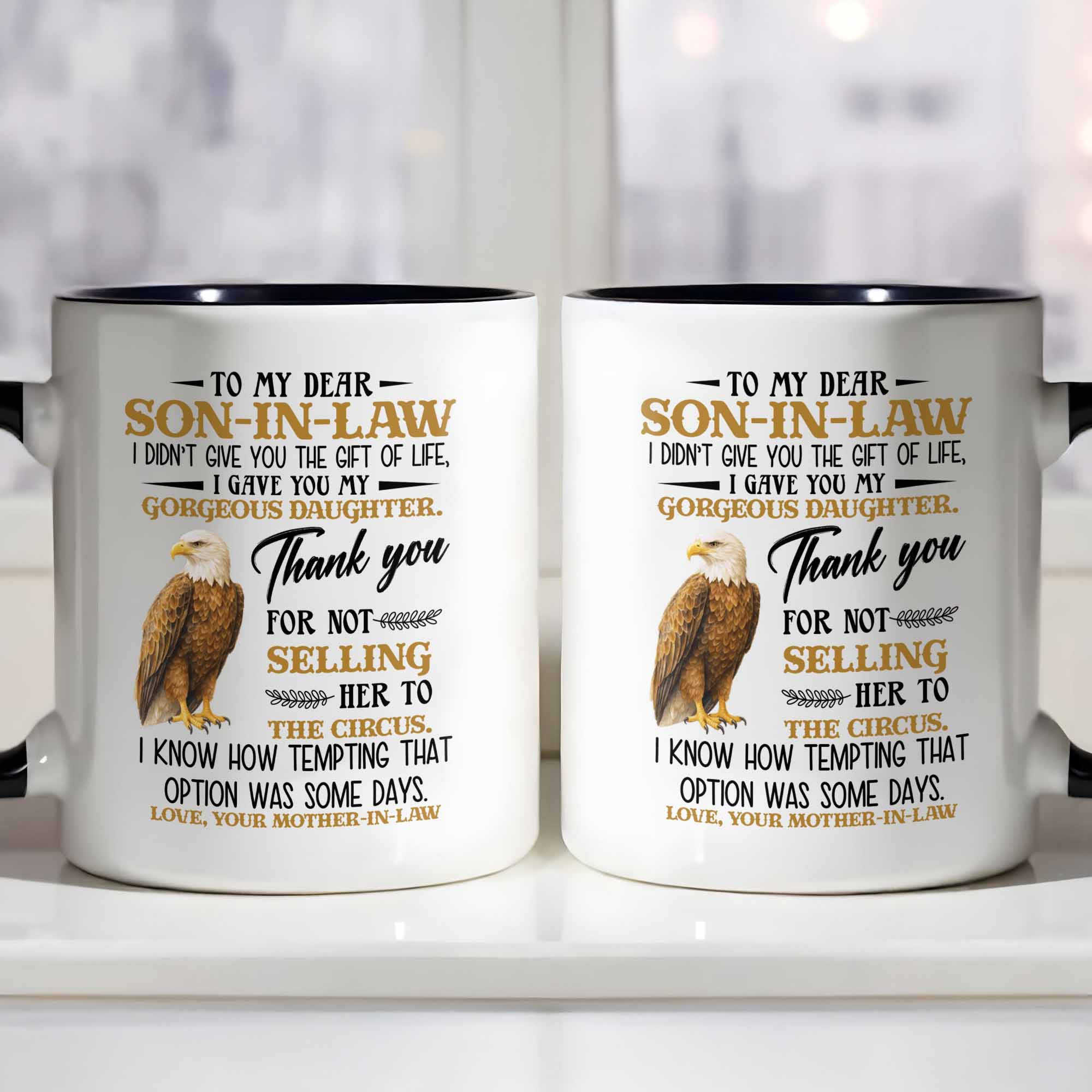 Personalized Thank You For Not Selling Her To The Circus Accent Mug Gifts For Son In Law - Image 4