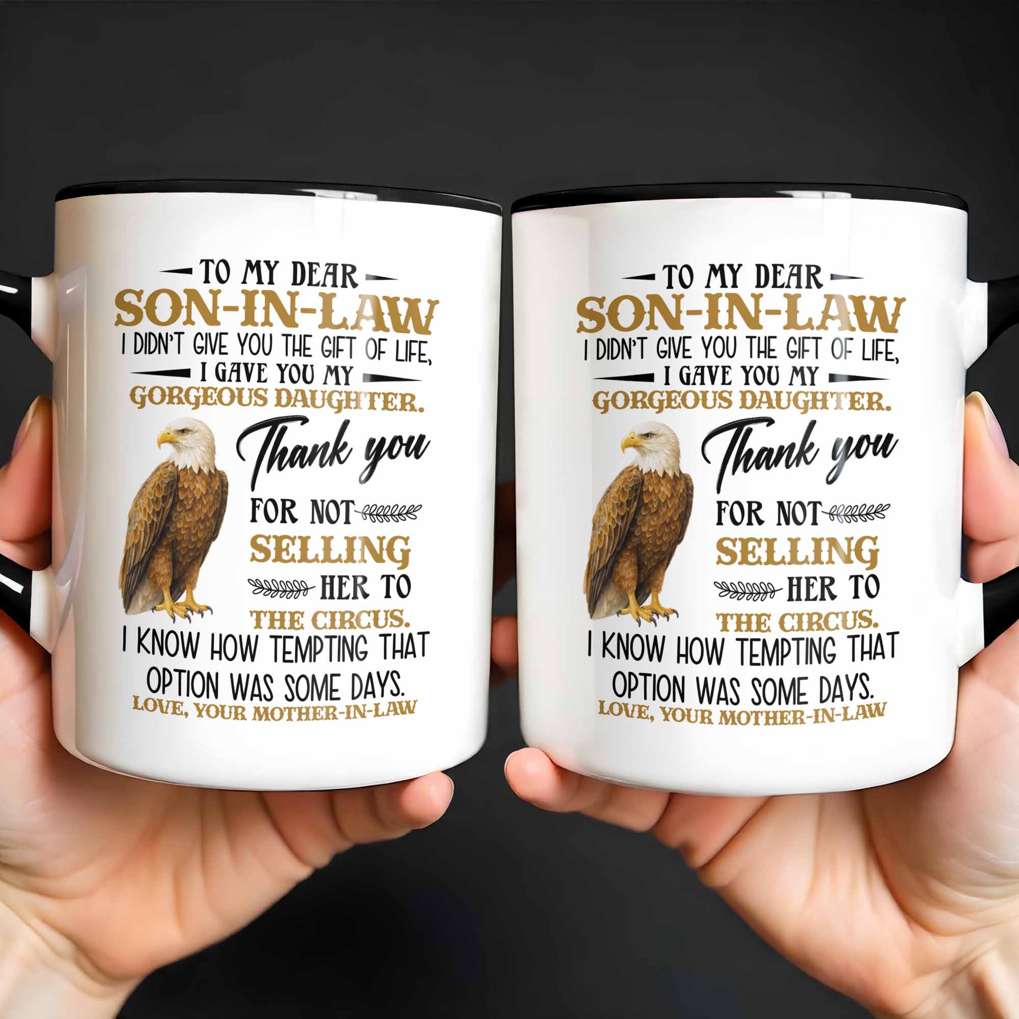 Personalized Thank You For Not Selling Her To The Circus Accent Mug Gifts For Son In Law - Image 6