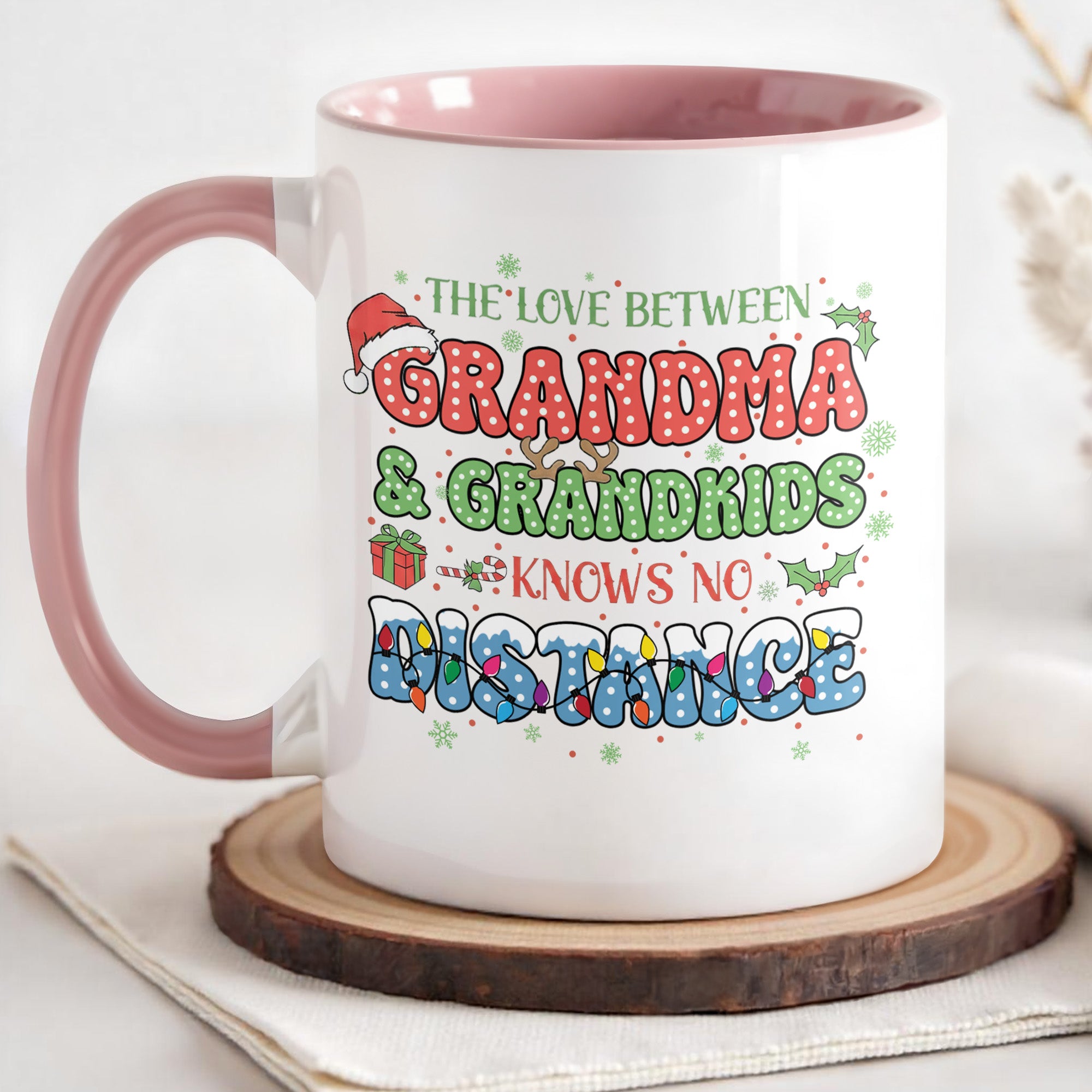 Personalized The Love Between Grandma And Grandkids Accent Mug Christmas Gifts - Image 2