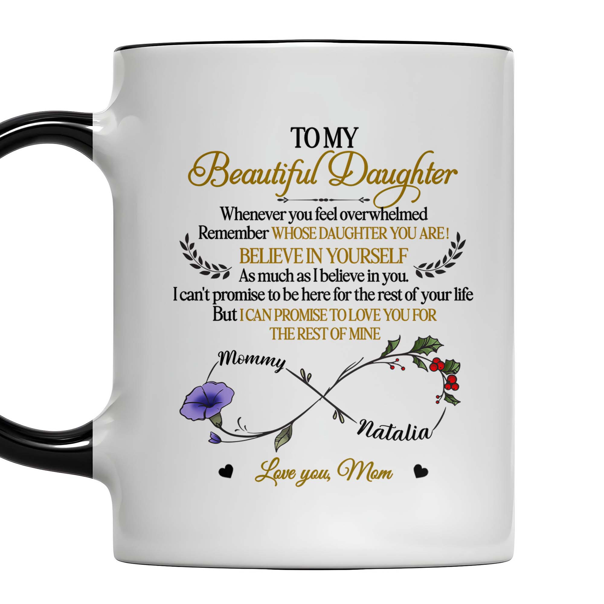 Personalized To My Beautiful Daughter Accent Mug Birthday Ideas For Daughter - Image 6