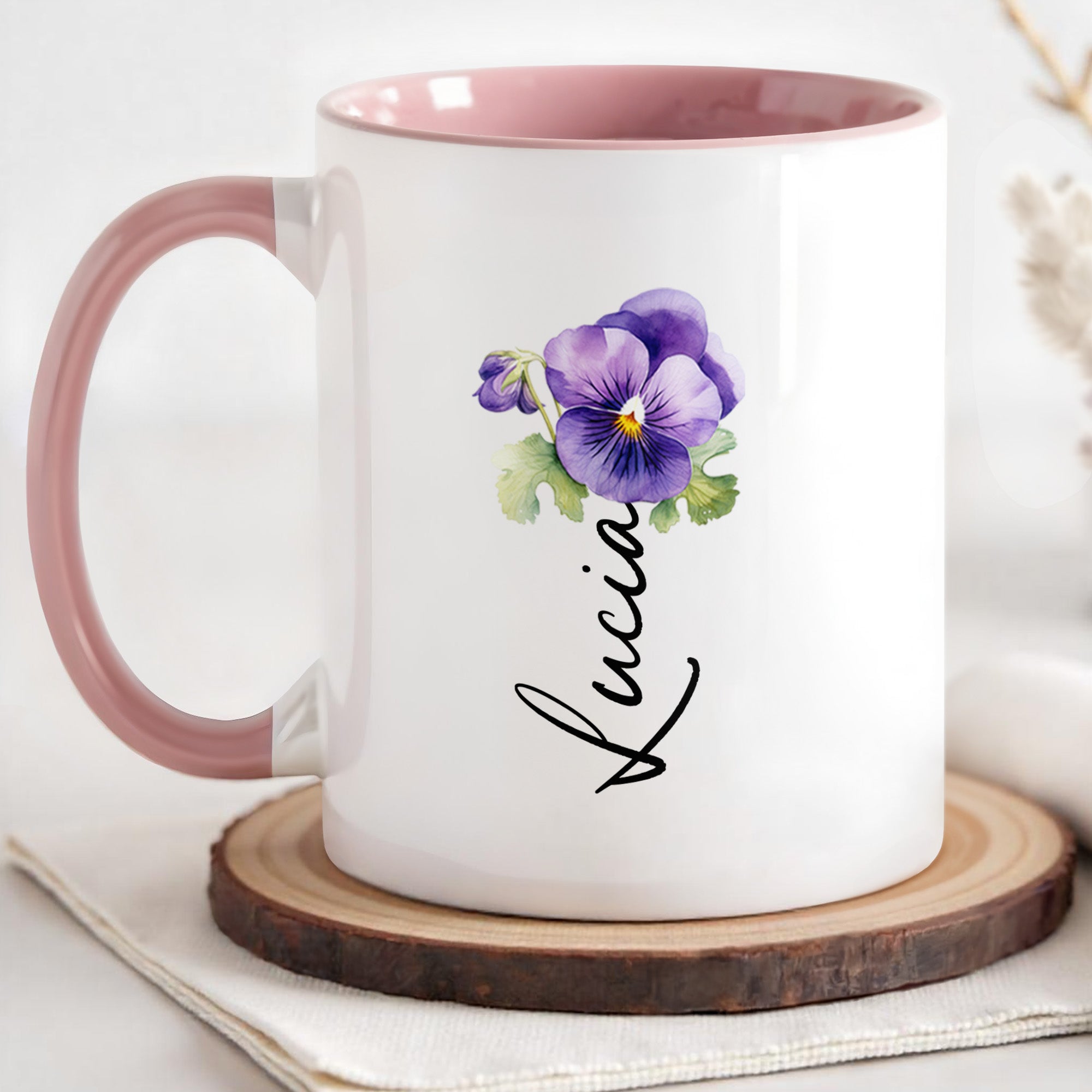 Personalized To My Daughter Flower Accent Mug Gifts For Daughter From Mom - Image 2