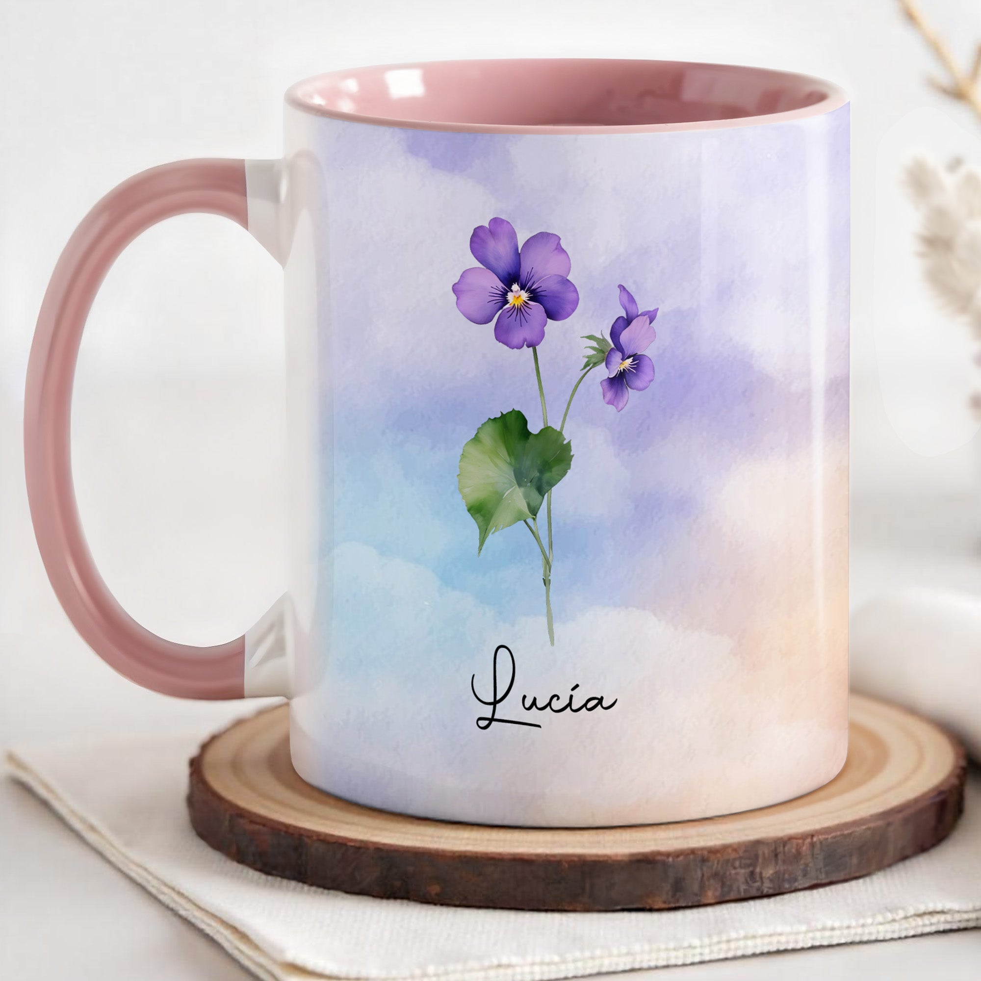 Personalized To My Granddaughter Floral Accent Mug Meaningful Gifts Ideas - Image 3